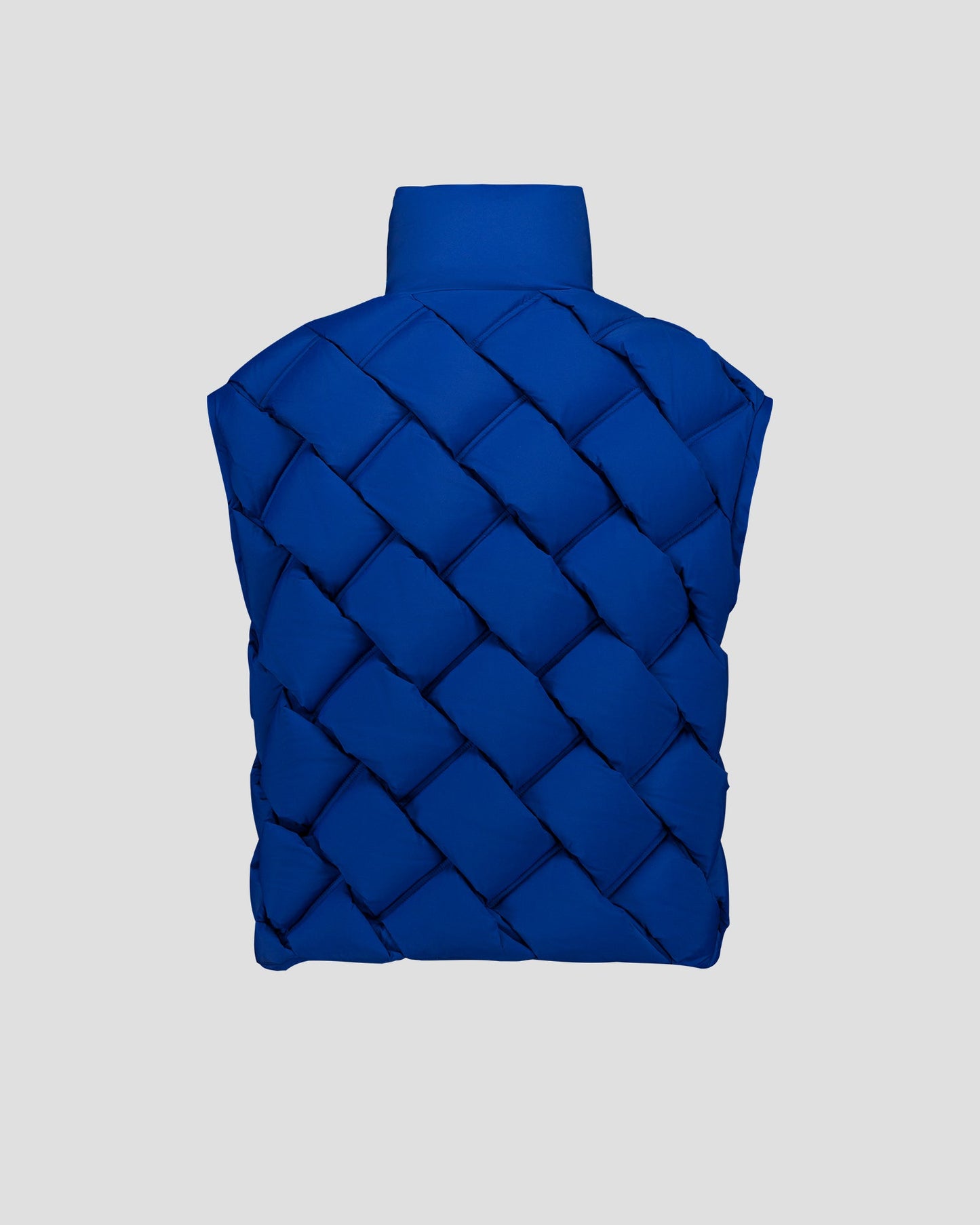 Veste Grand Froid puffer tressée Bleu cobalt Alya