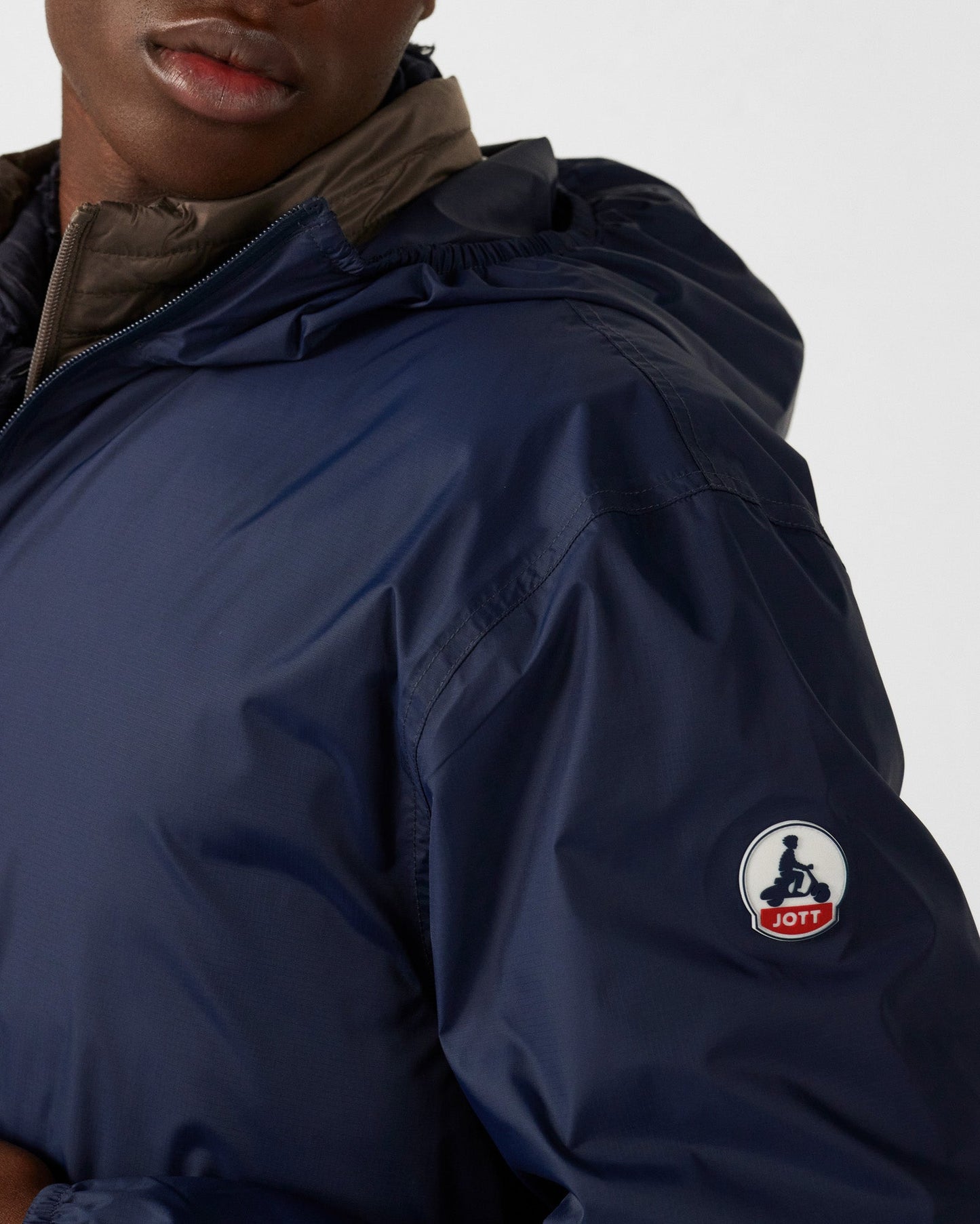 Imperméable long à capuche paquetable Marine Oban