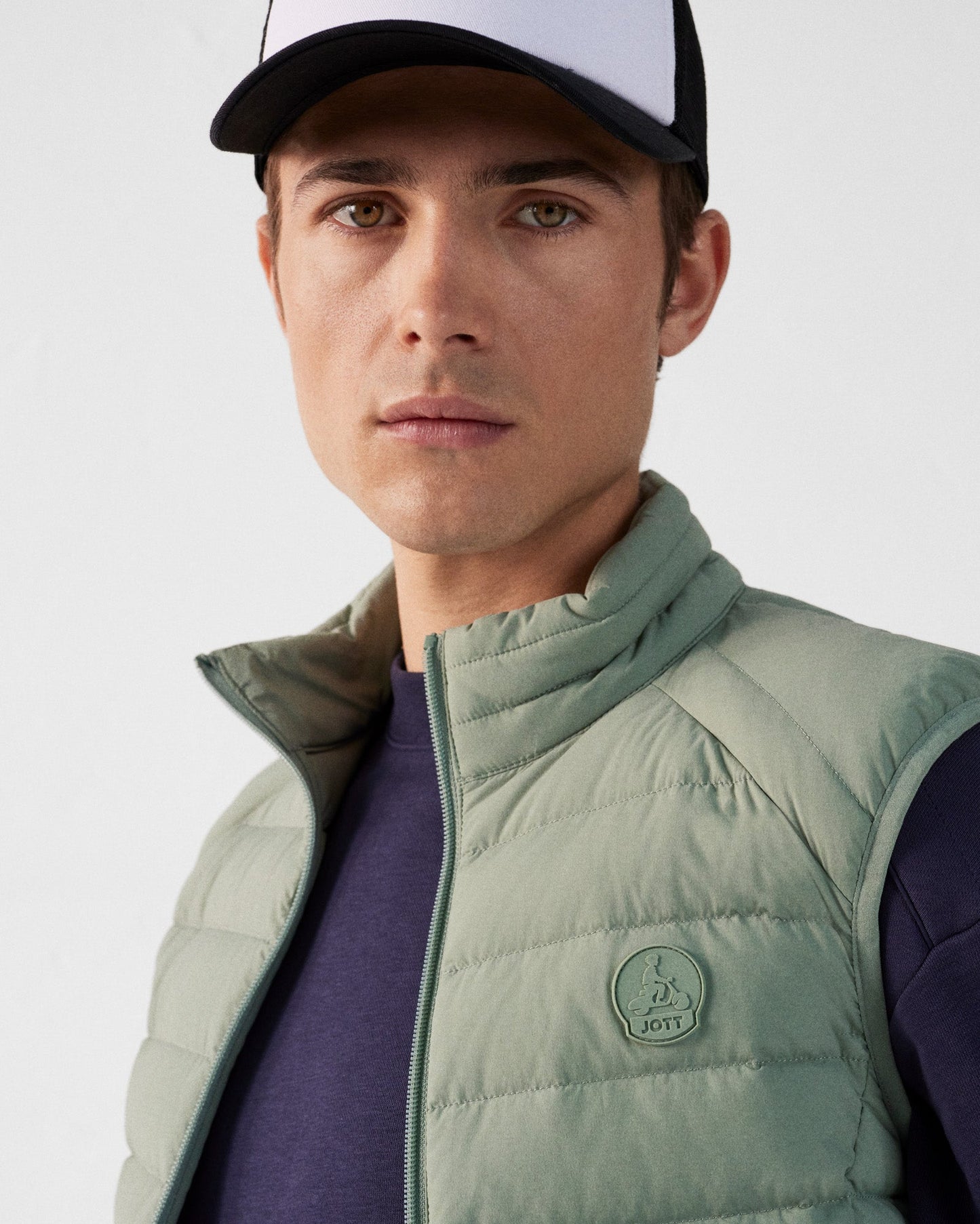 Doudoune sans manches stretch Vert minéral Arafo