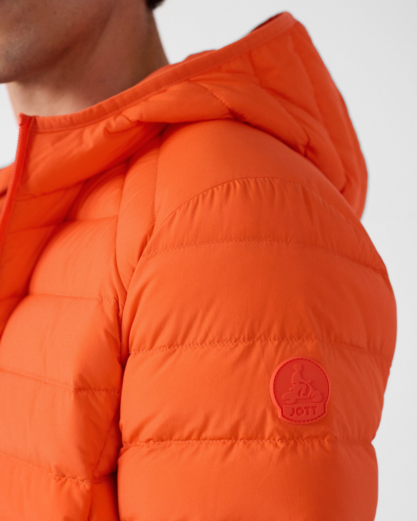 Doudoune légère stretch à capuche Rouge feu Frantz