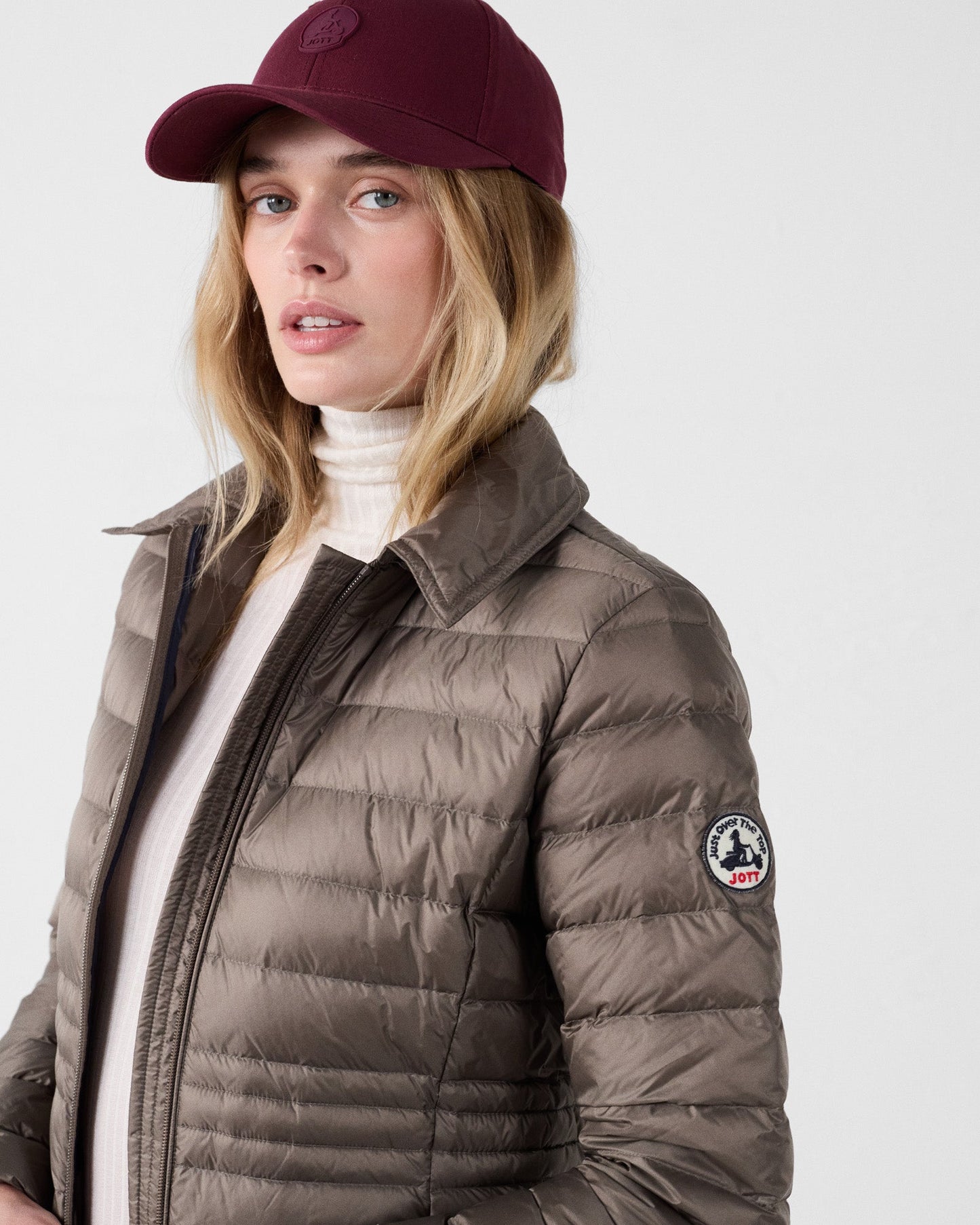 Doudoune longue à capuche Taupe Vero 2.0