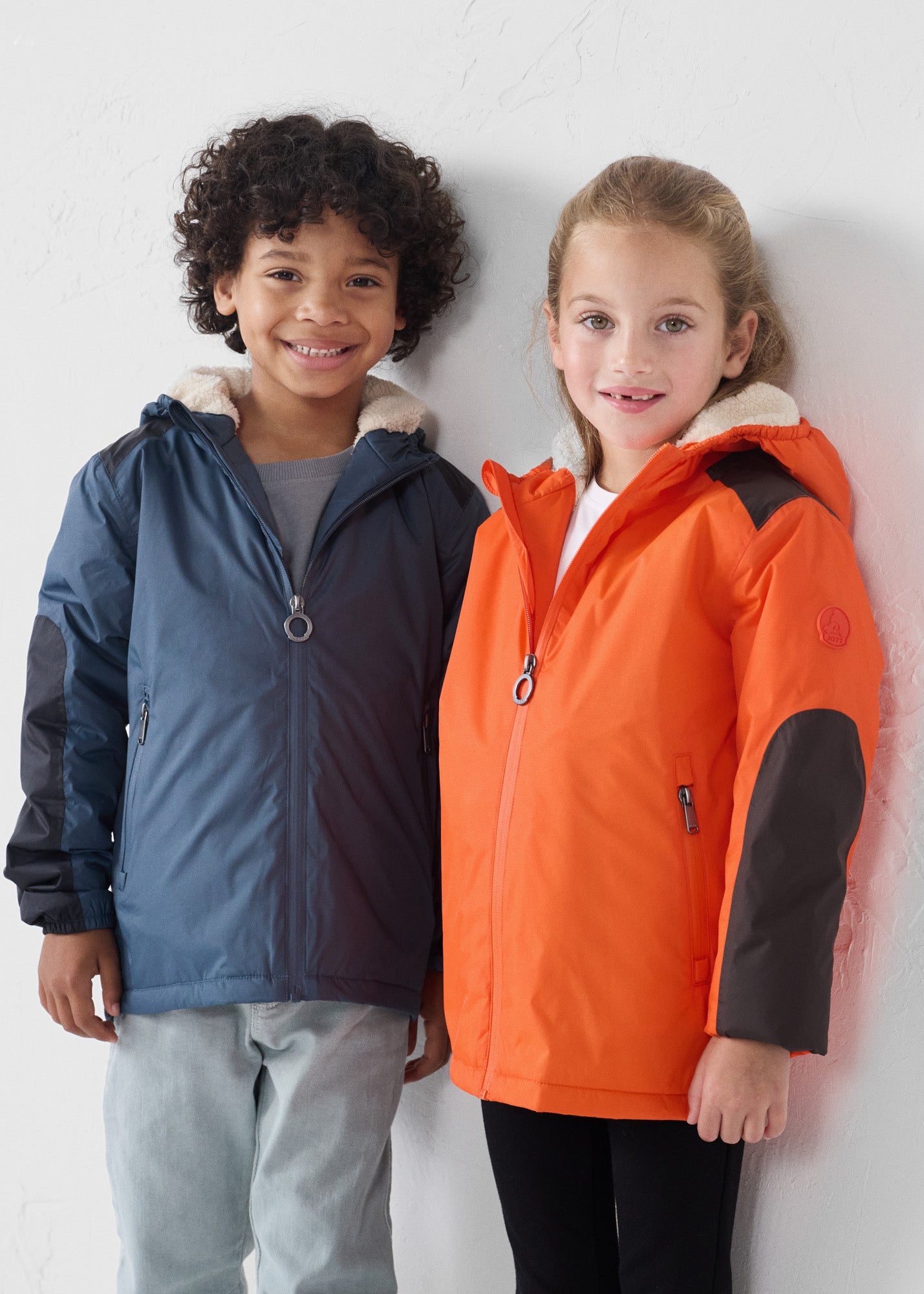 Imperméable enfant à capuche sherpa Rouge feu Lag sherpa