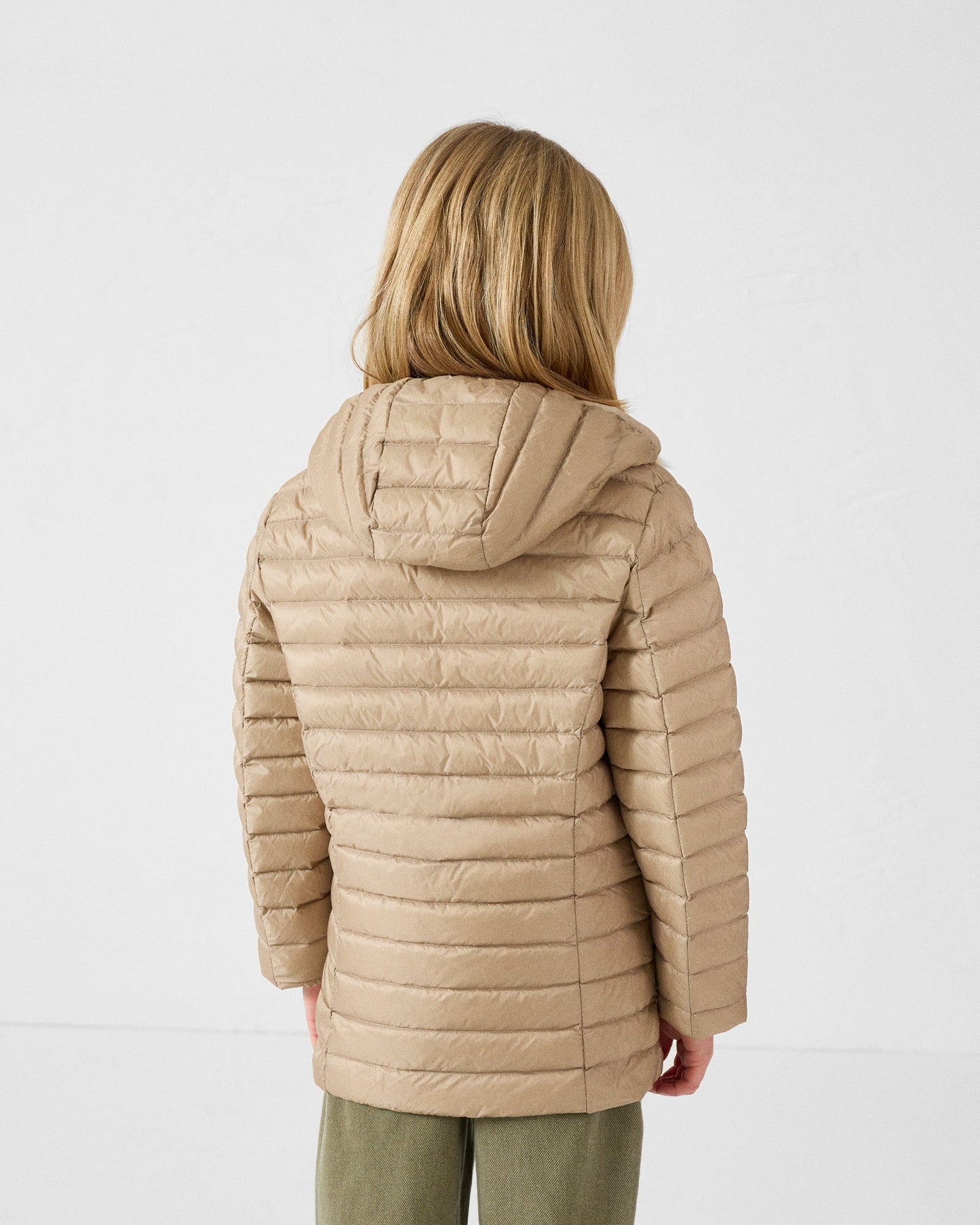Doudoune légère à capuche enfant Beige Carla