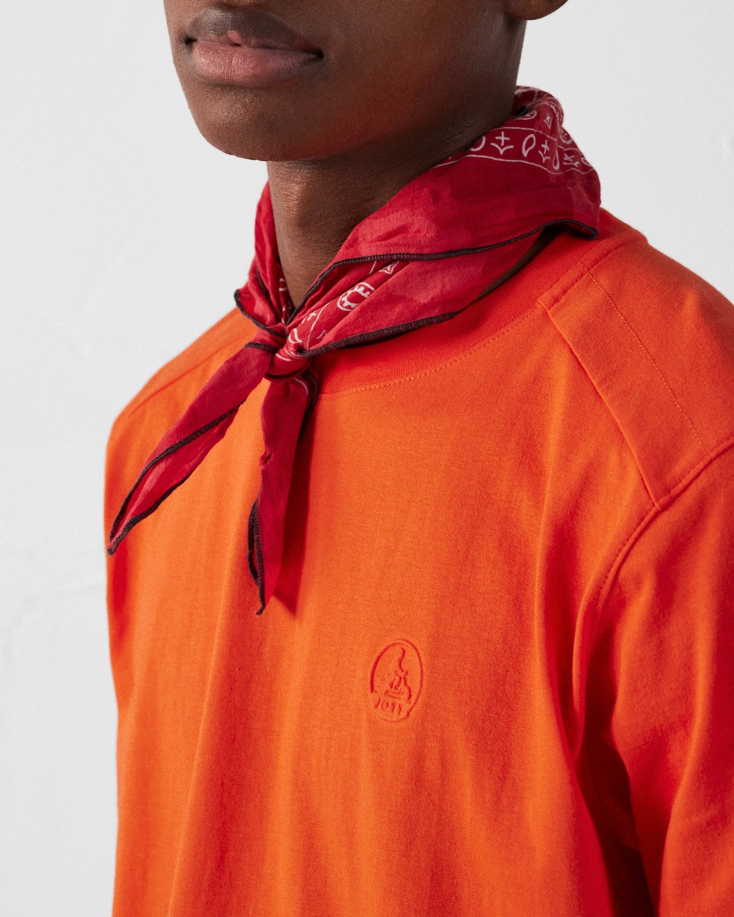 T-shirt col rond homme en coton Rouge feu Pedro