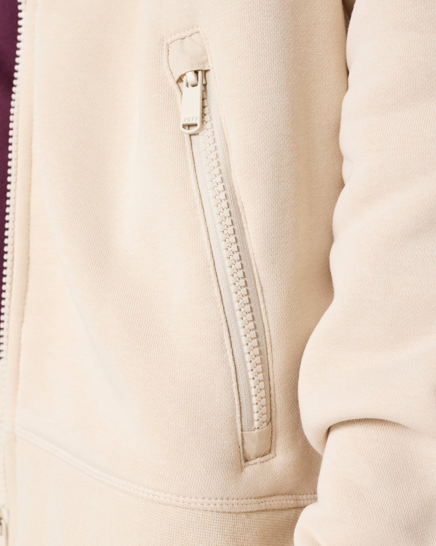 Veste zippée en molleton Sable Leda