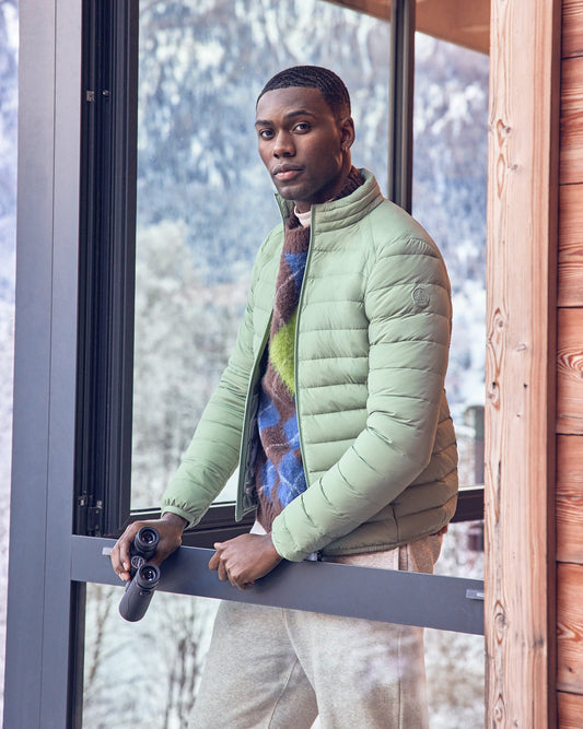 Doudoune légère stretch Vert minéral Aragon