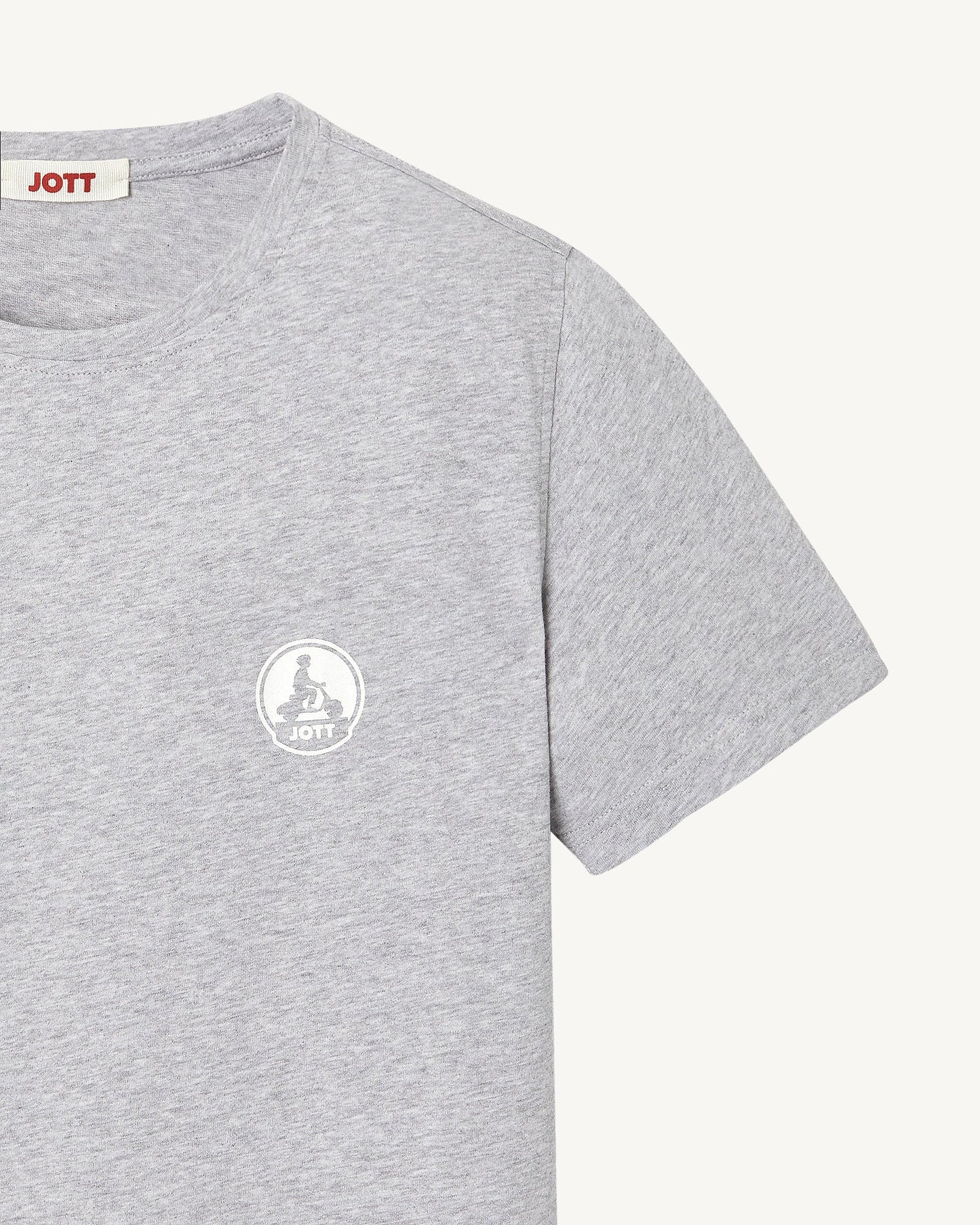 T-shirt mixte en coton biologique Gris chiné Pietro