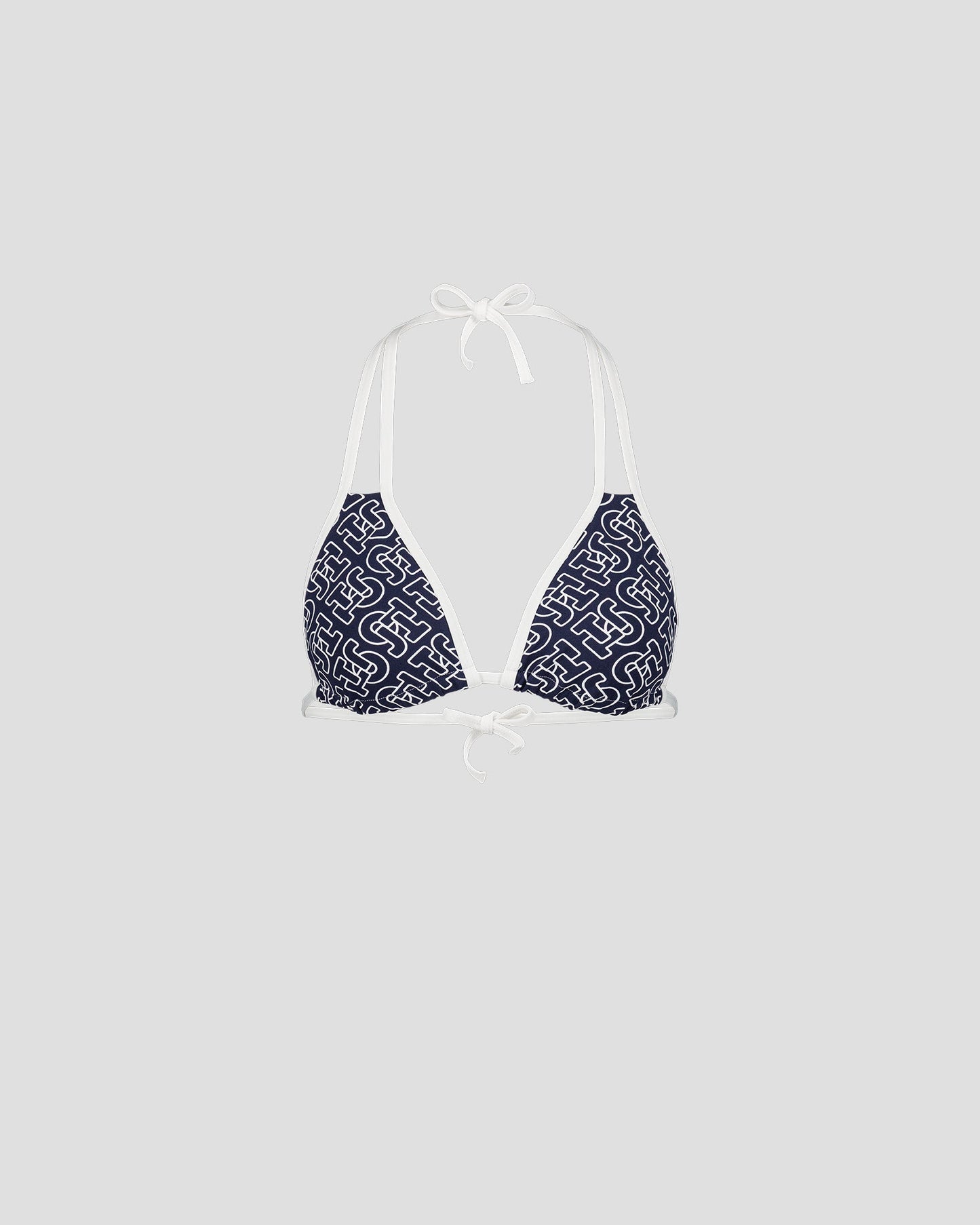 Haut de maillot de bain triangle Mono marine Maddie monogram top