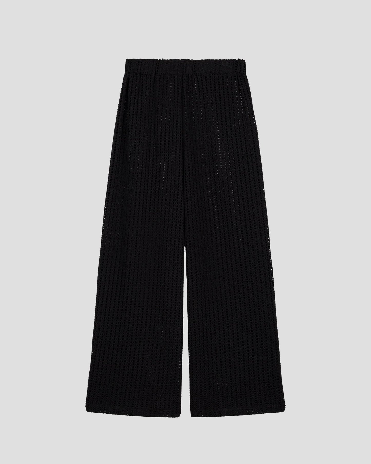 Pantalon en maille de coton Noir Virginia
