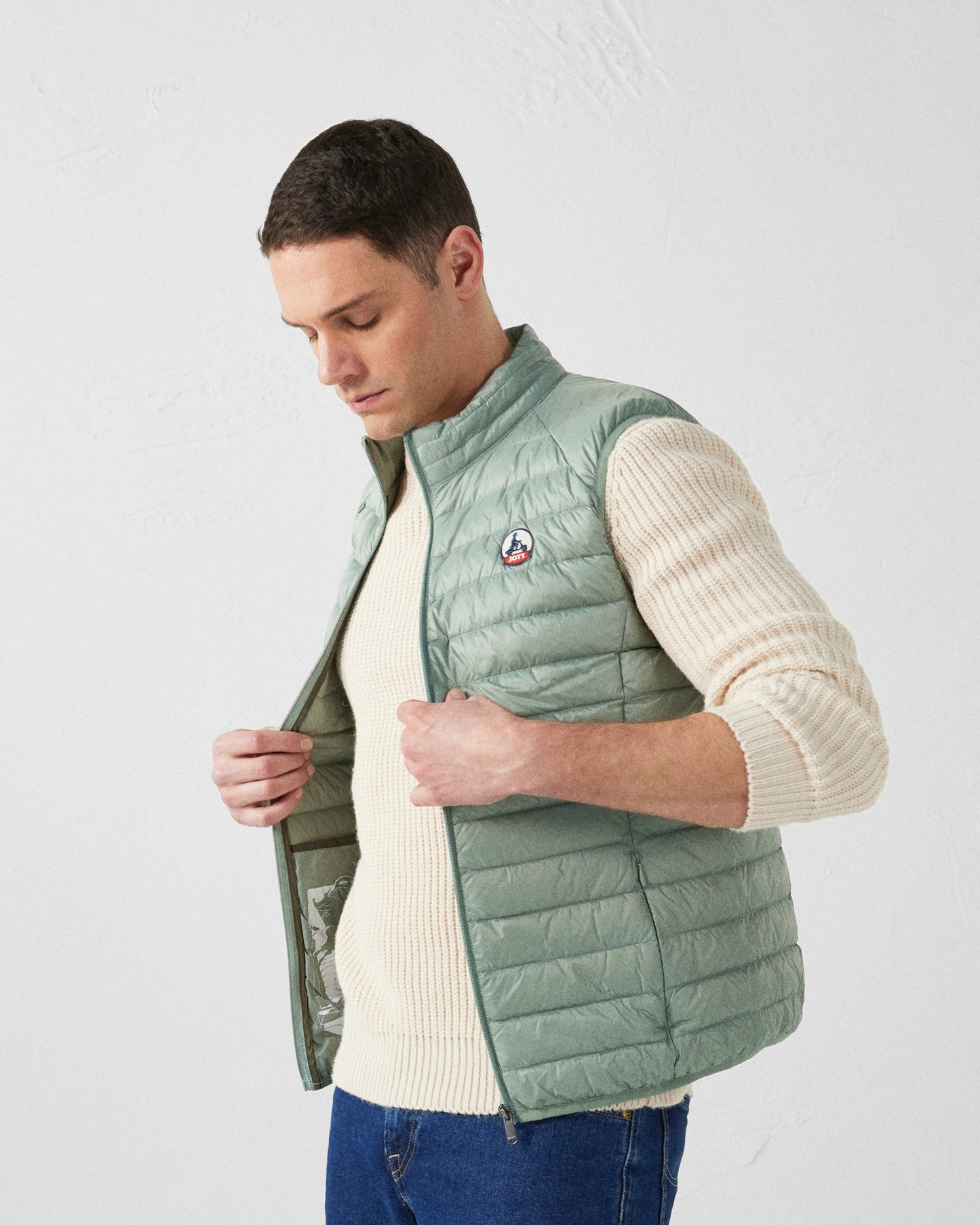 Doudoune sans manches Vert minéral Tom