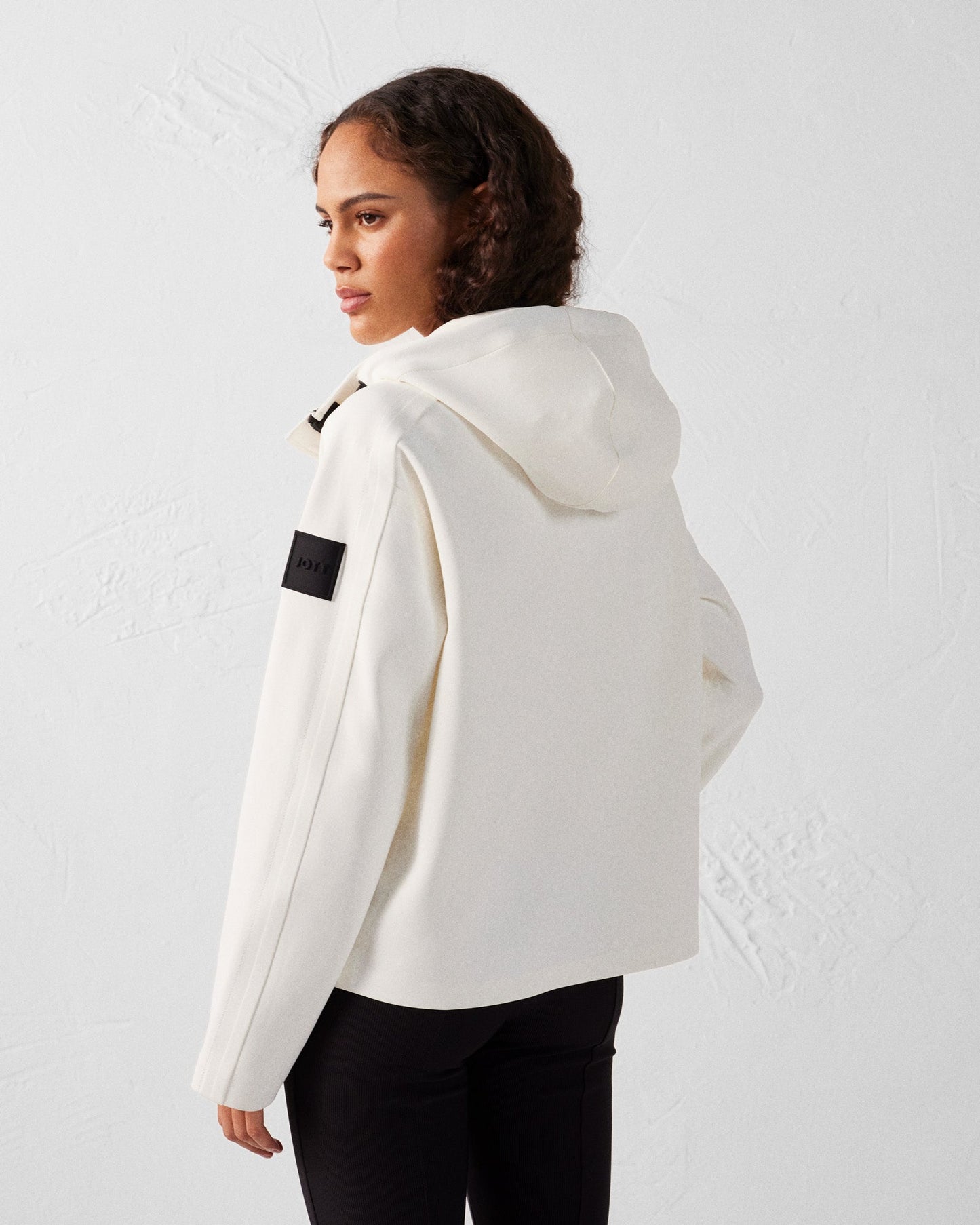 Veste courte bimatière 'oversize' Blanc Ellen