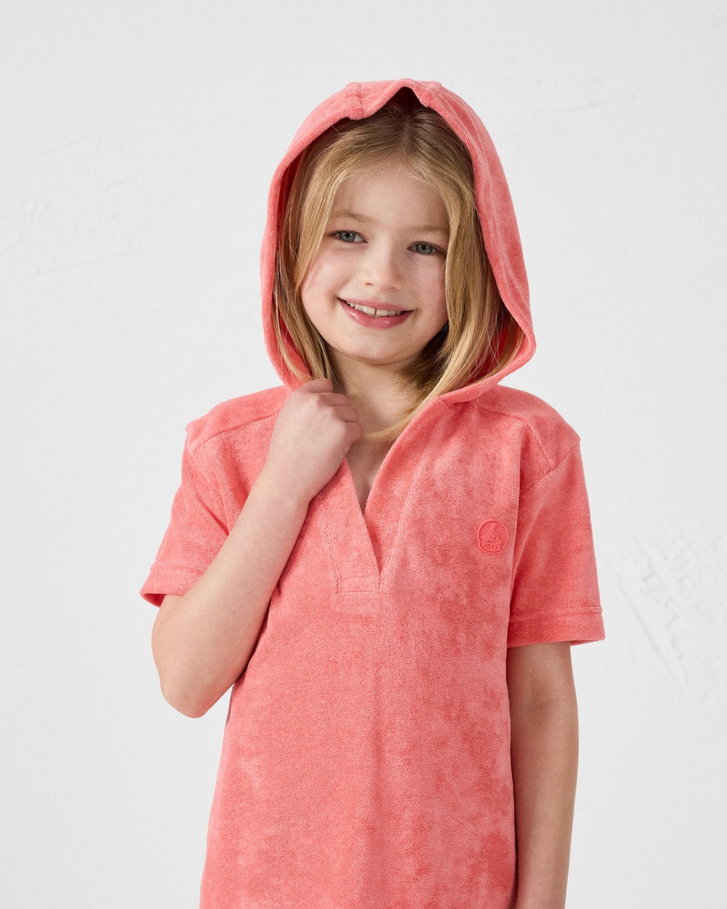 Robe éponge à capuche Corail enfant Flamingo