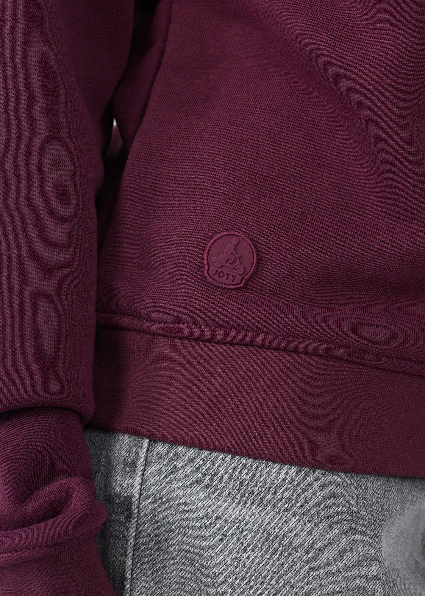 Sweatshirt demi-zippé Cerise noire Line