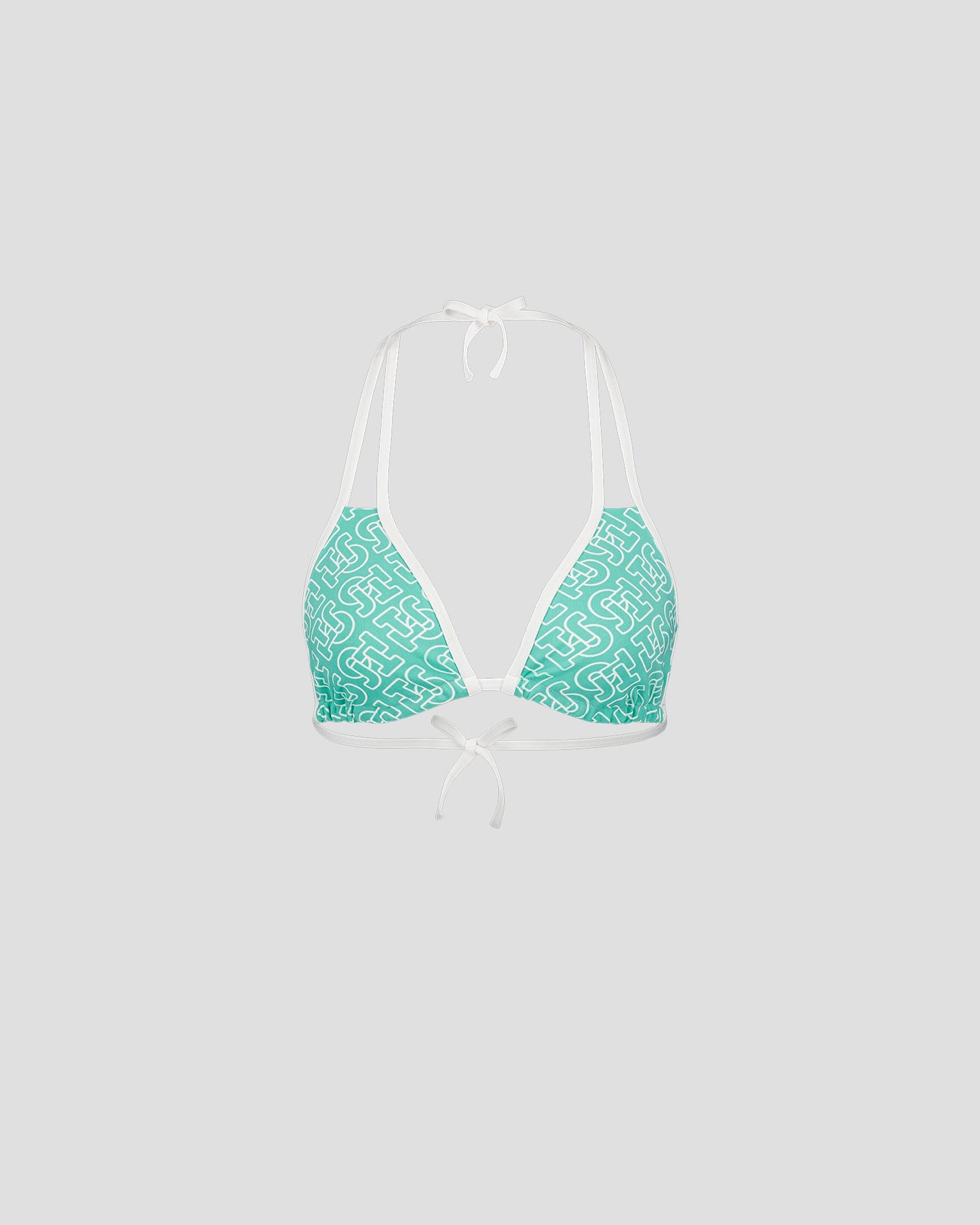 Haut de maillot de bain triangle Mono lagon Maddie monogram top