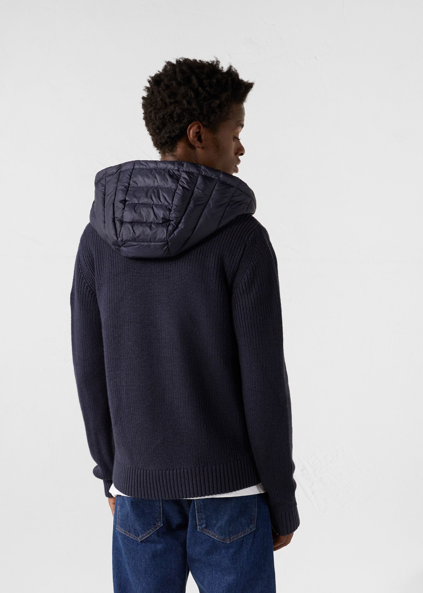 Doudoune bi-matière Marine Jumping