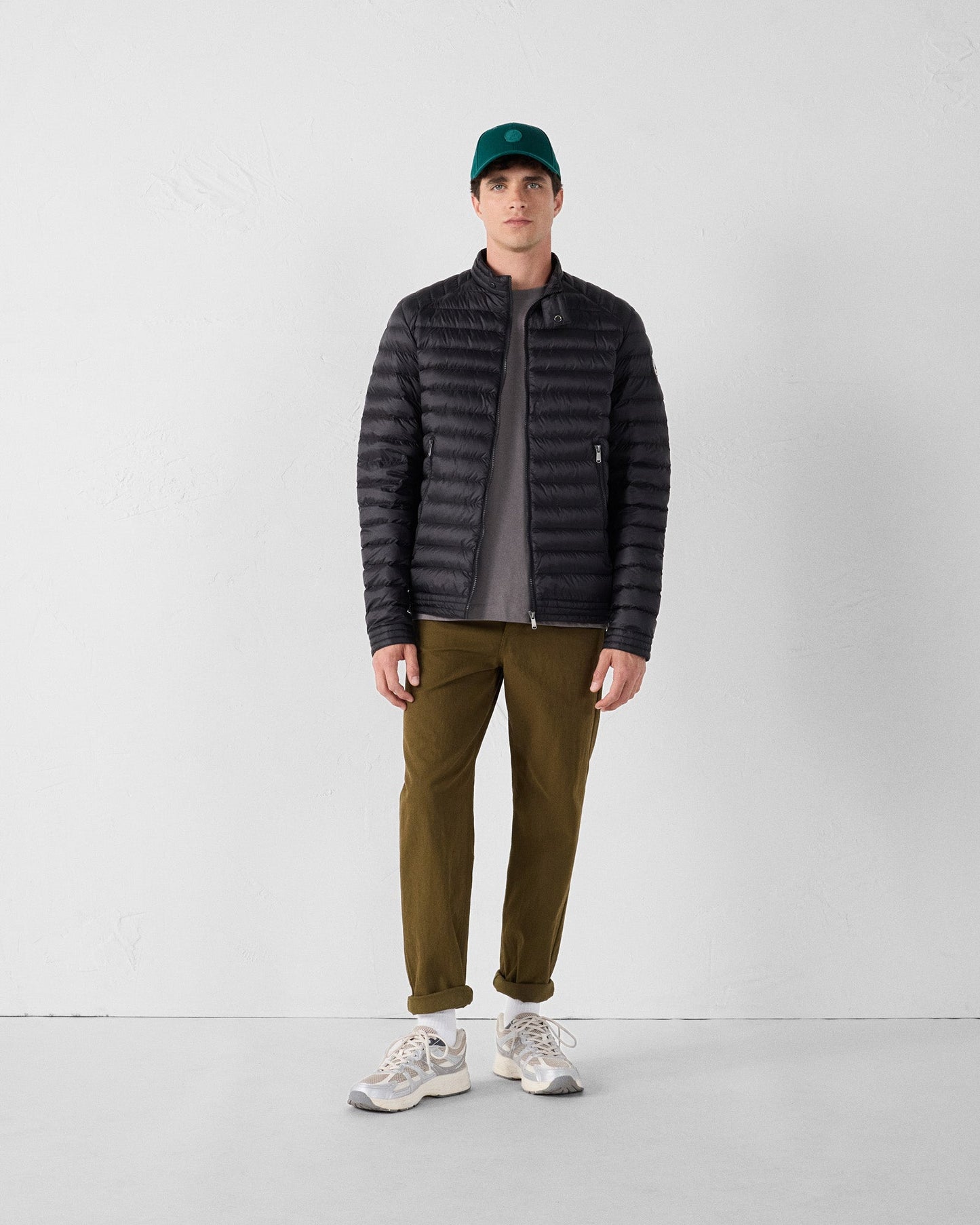 Doudoune col biker Noir Bastien