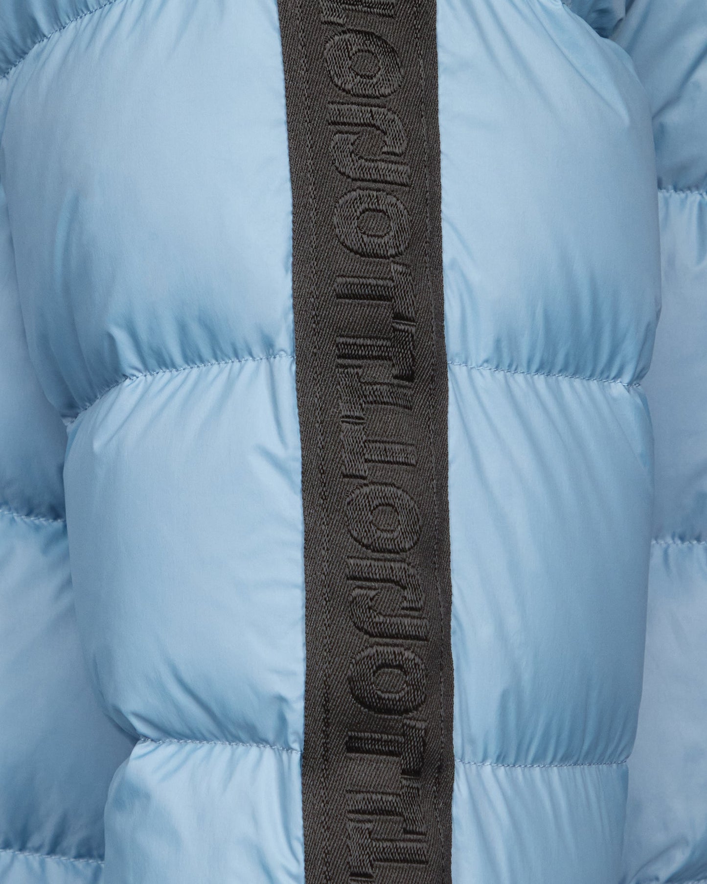 Doudoune droite à capuche Bleu délavé John Ribbon