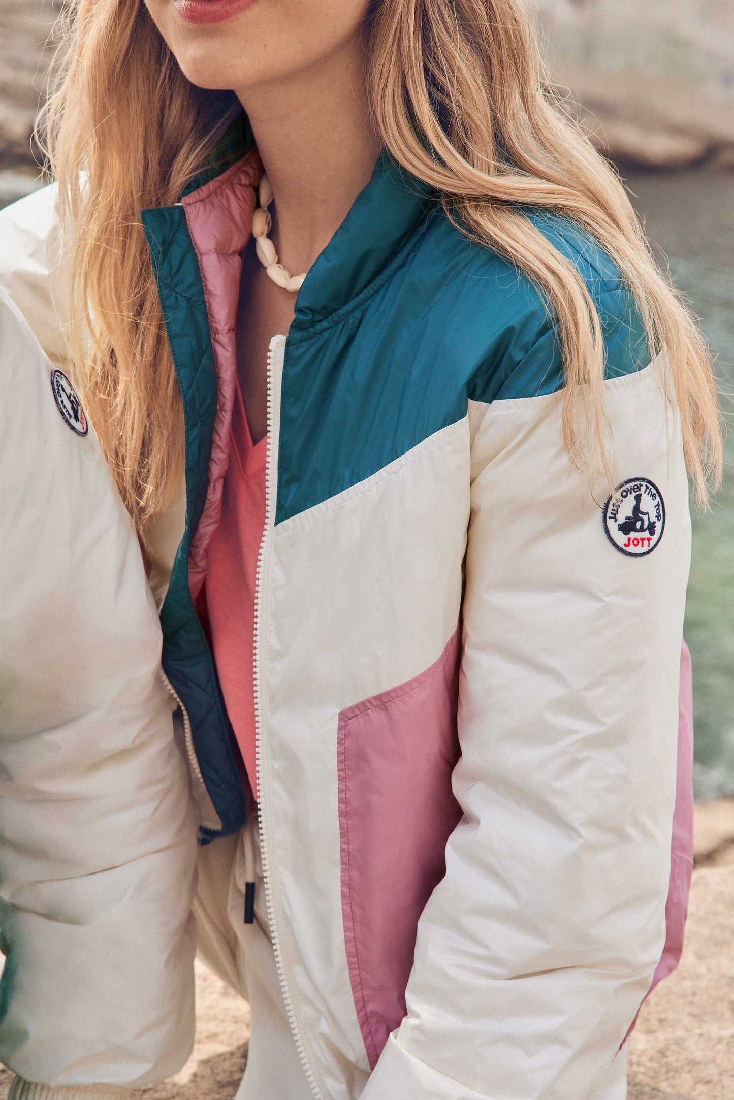 Veste esprit puffer Deep lake/Rose antique Joan