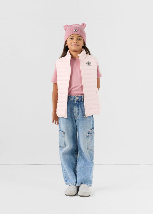 Doudoune sans manches enfant Rose pétale Zoe