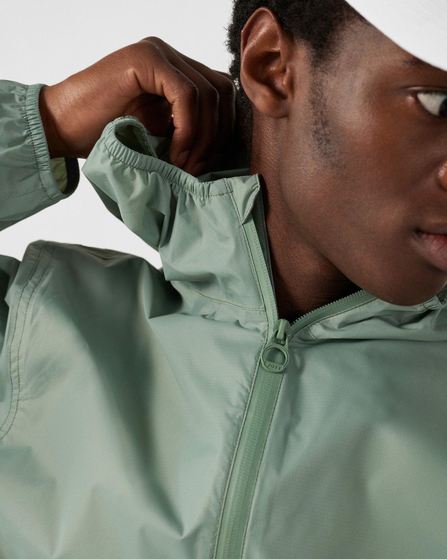 Imperméable long à capuche paquetable Vert minéral Oban