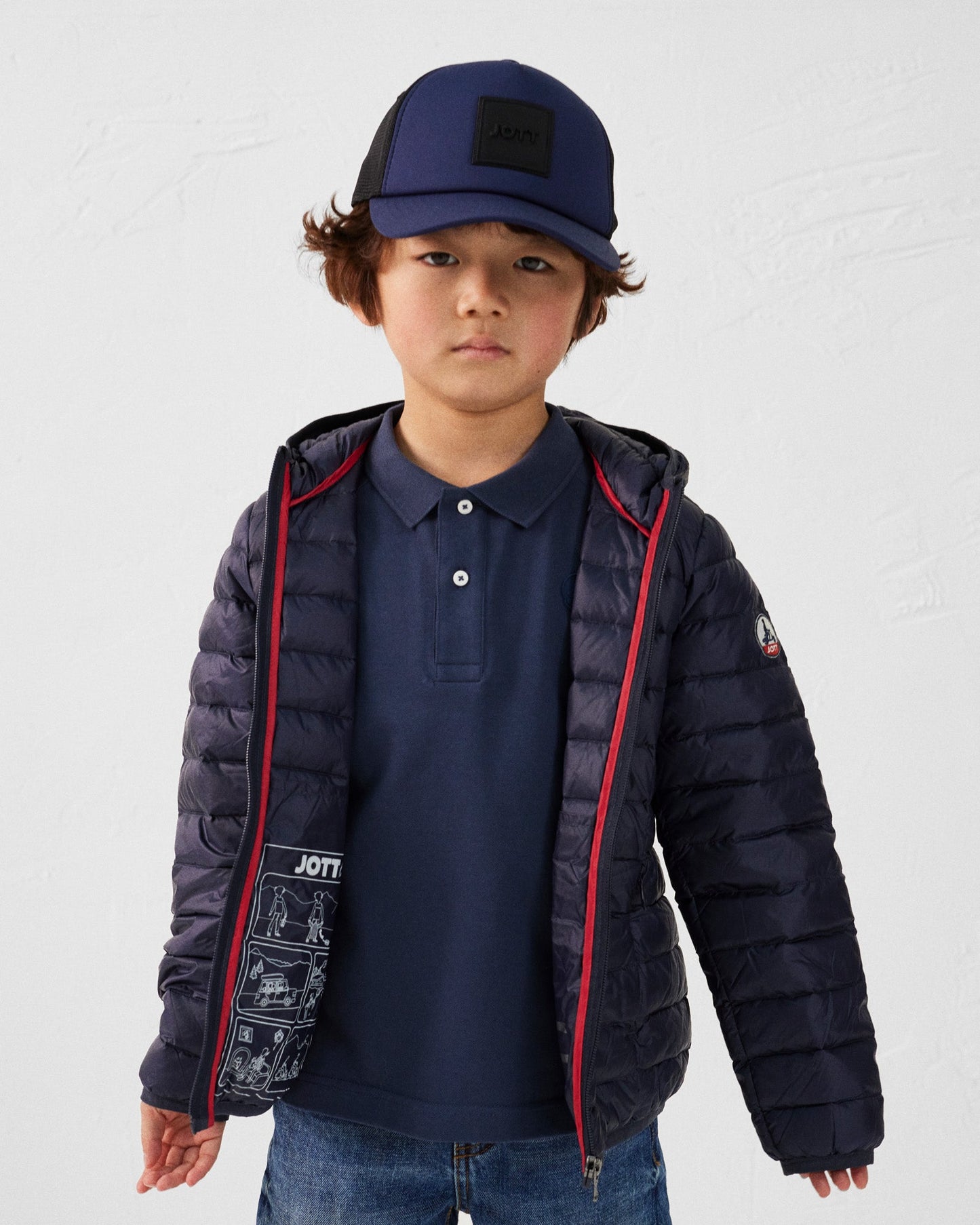 Doudoune légère à capuche enfant Marine Hugo