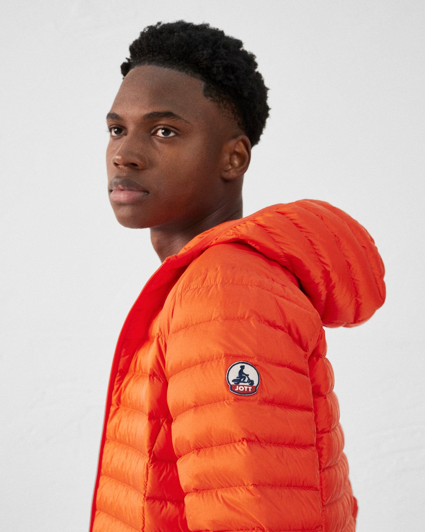 Doudoune légère à capuche Rouge feu Nico