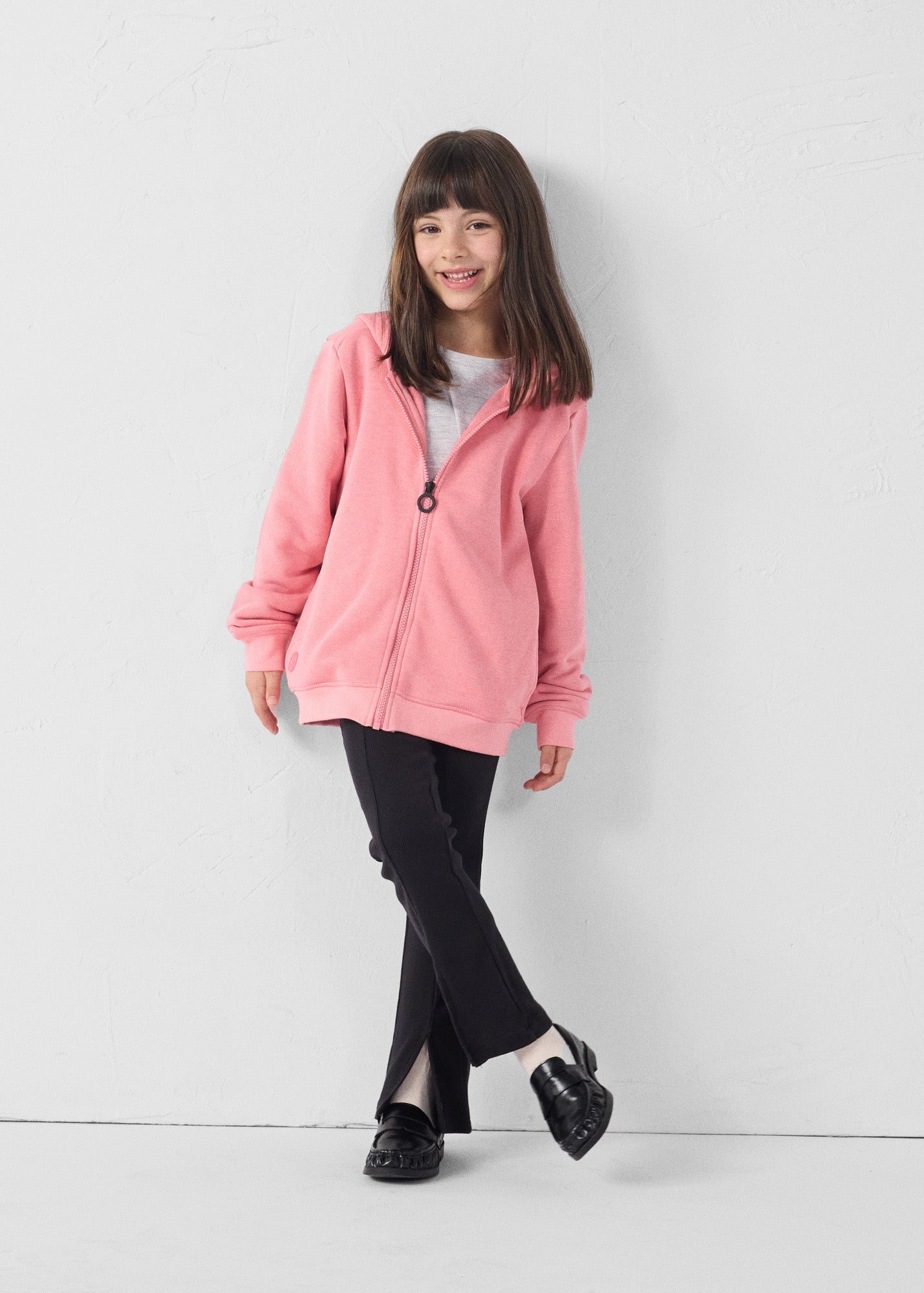 Veste enfant zippée à capuche Vibrant pink Arie