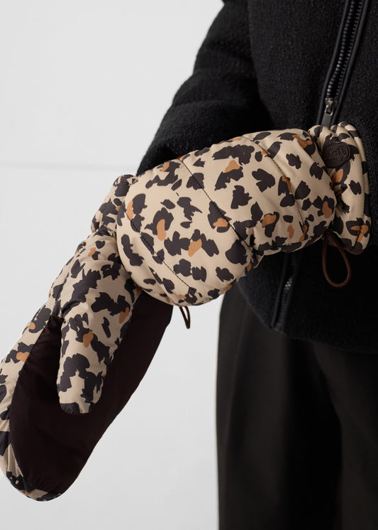 Moufles imprimées Leopard beige Blade print