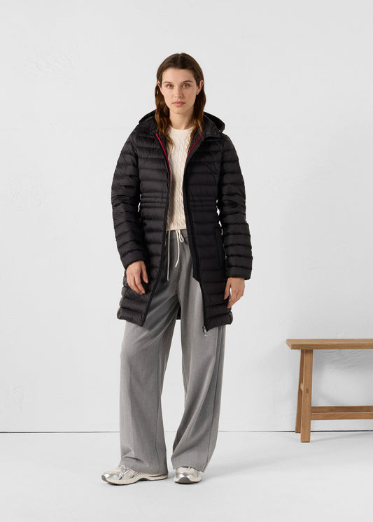 Doudoune longue à capuche Noir Vero 2.0
