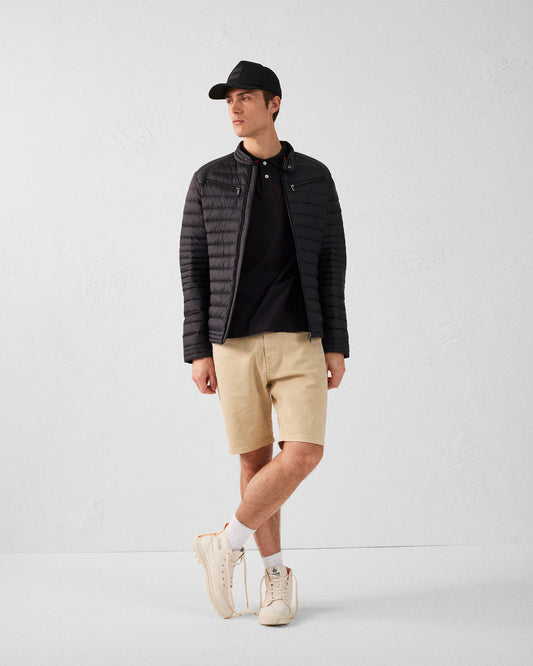 Doudoune coupe motard Noir Alek