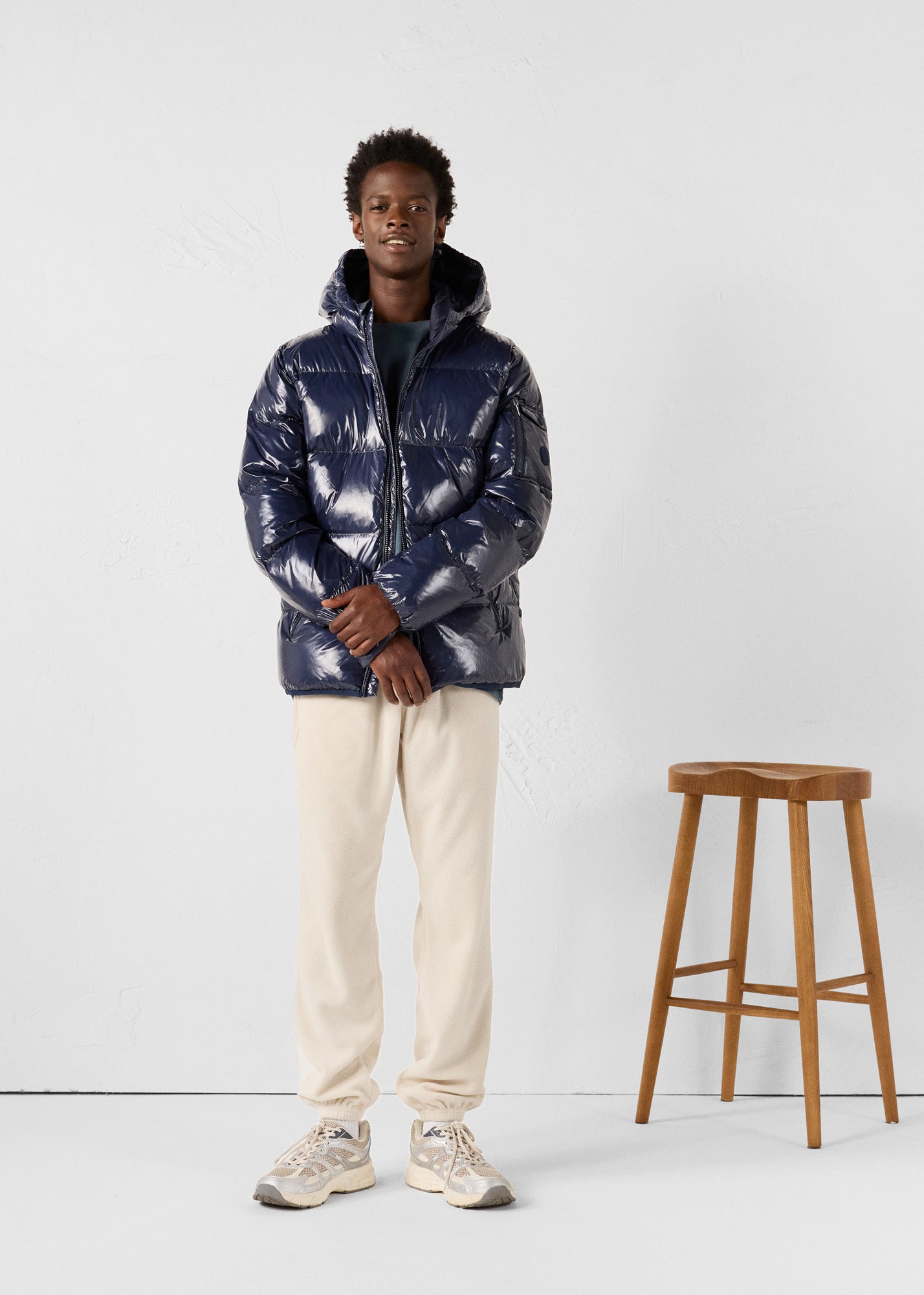 Doudoune à capuche Grand Froid Marine Java laquée