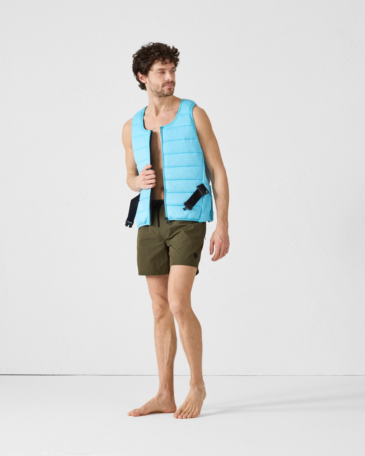 Veste de bain Bleu horizon Mitch logo