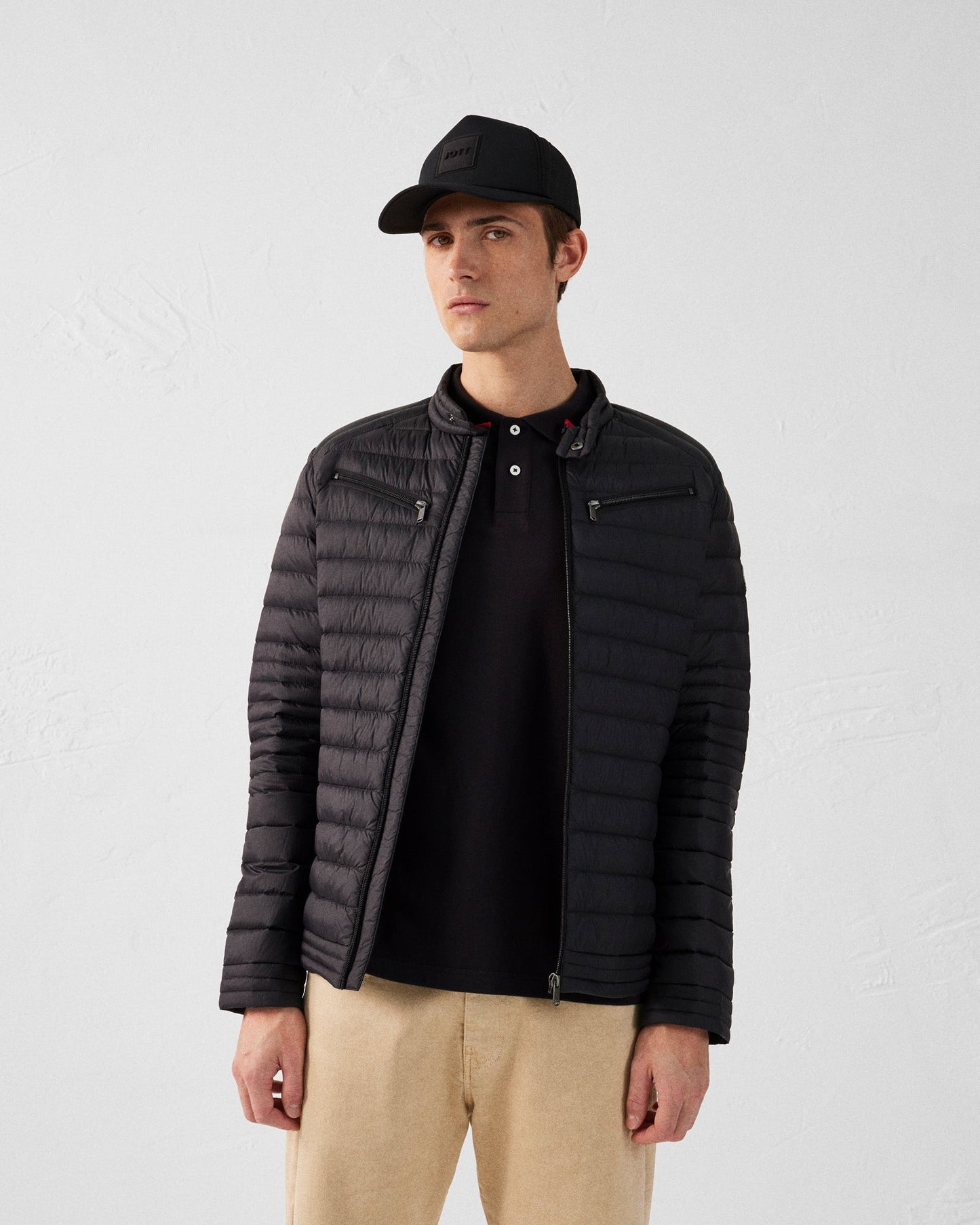 Doudoune coupe motard Noir Alek