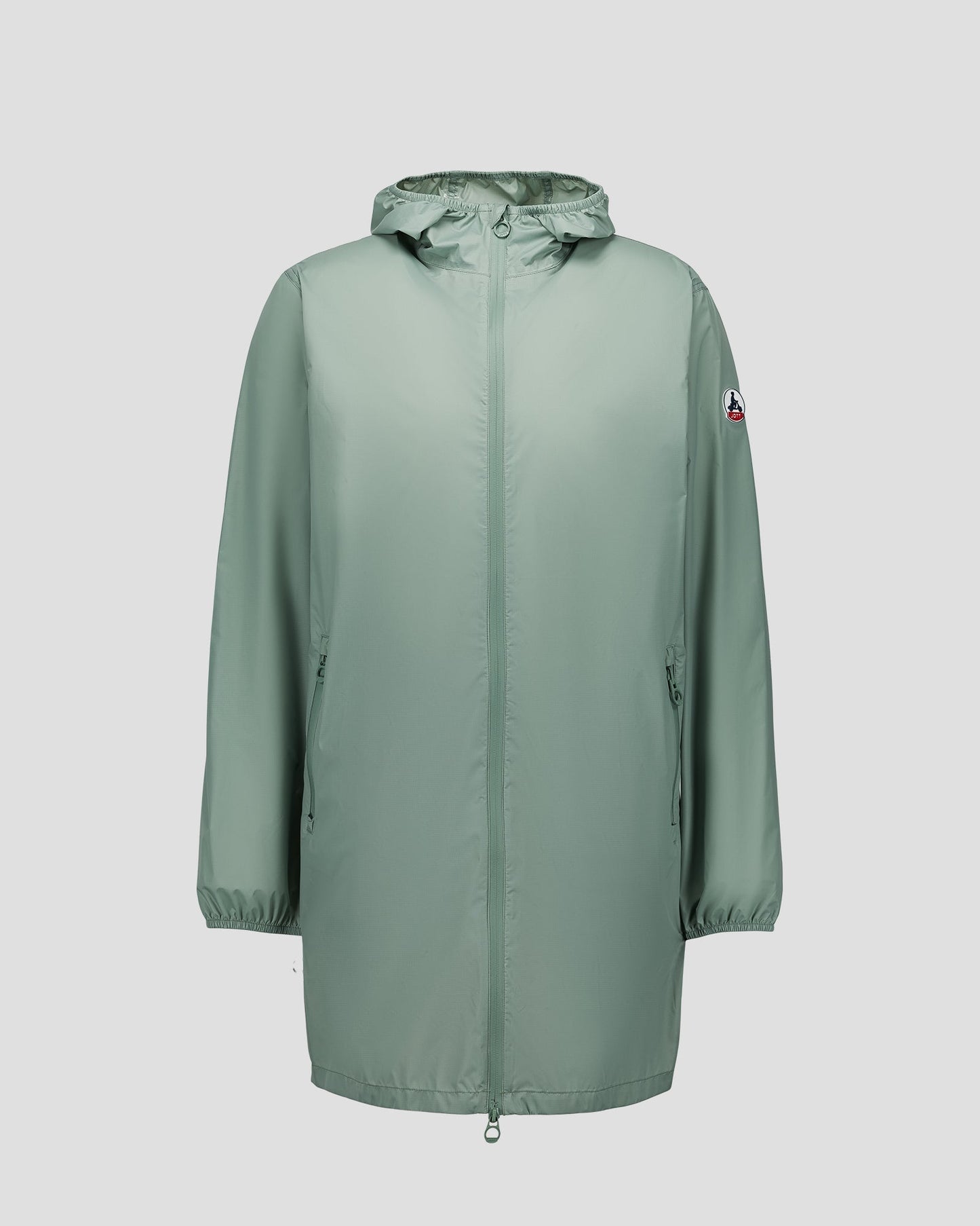 Imperméable long à capuche paquetable Vert minéral Oban
