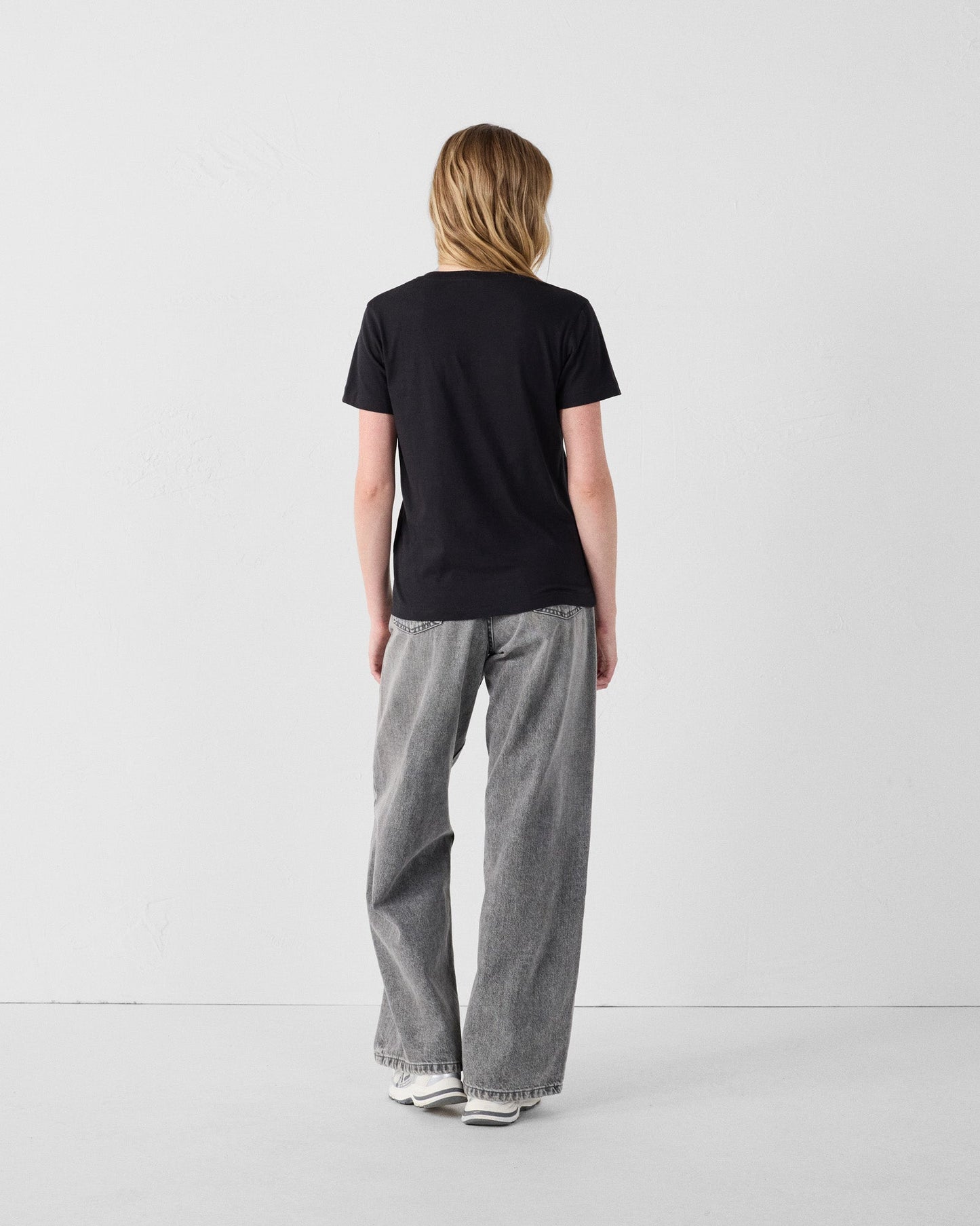 T-Shirt col V Noir Sofy