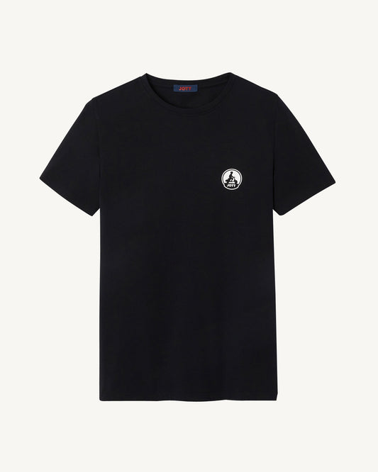 T-shirt mixte en coton biologique Noir Pietro