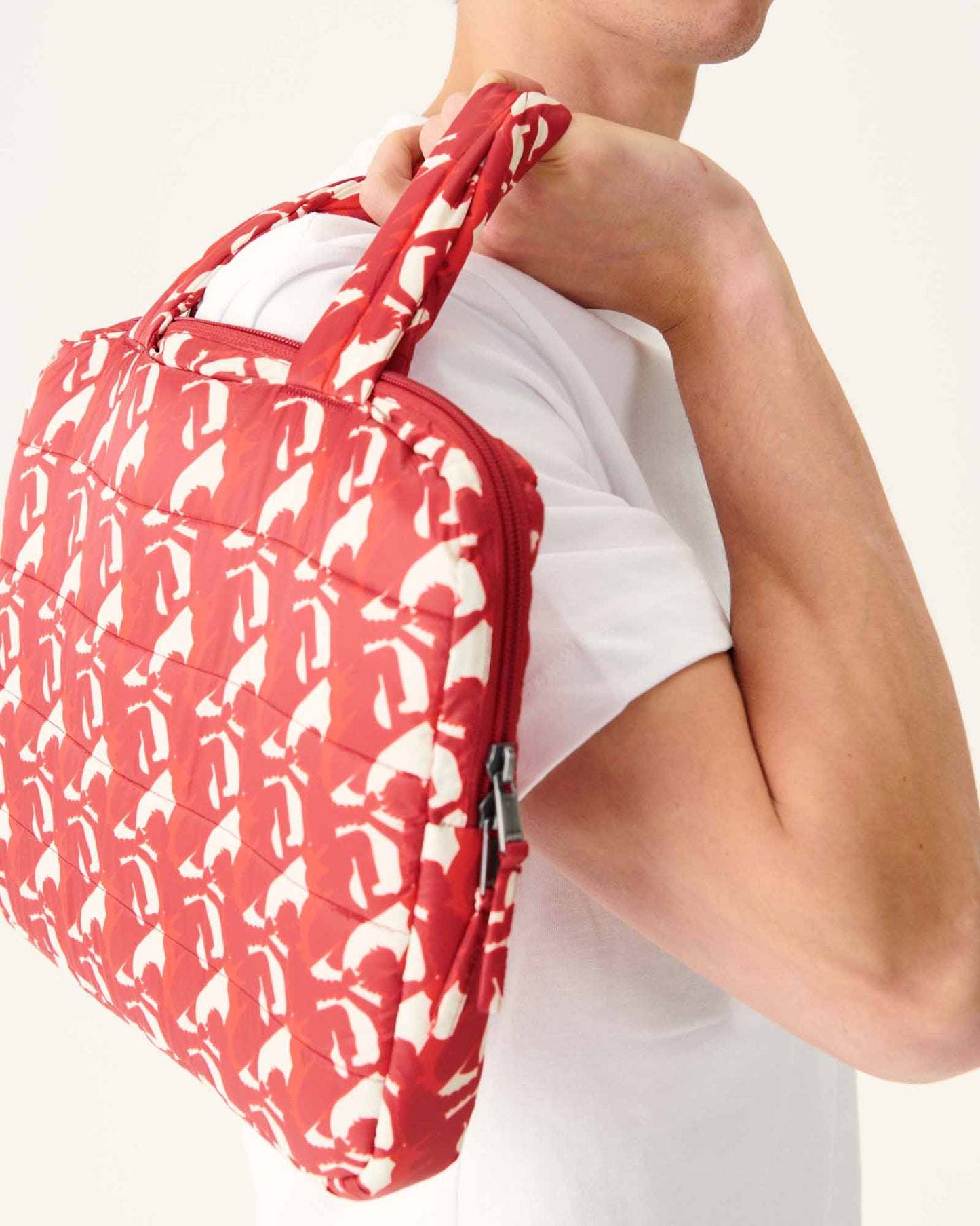 Housse pour ordinateur Monogram rouge vif Hateya