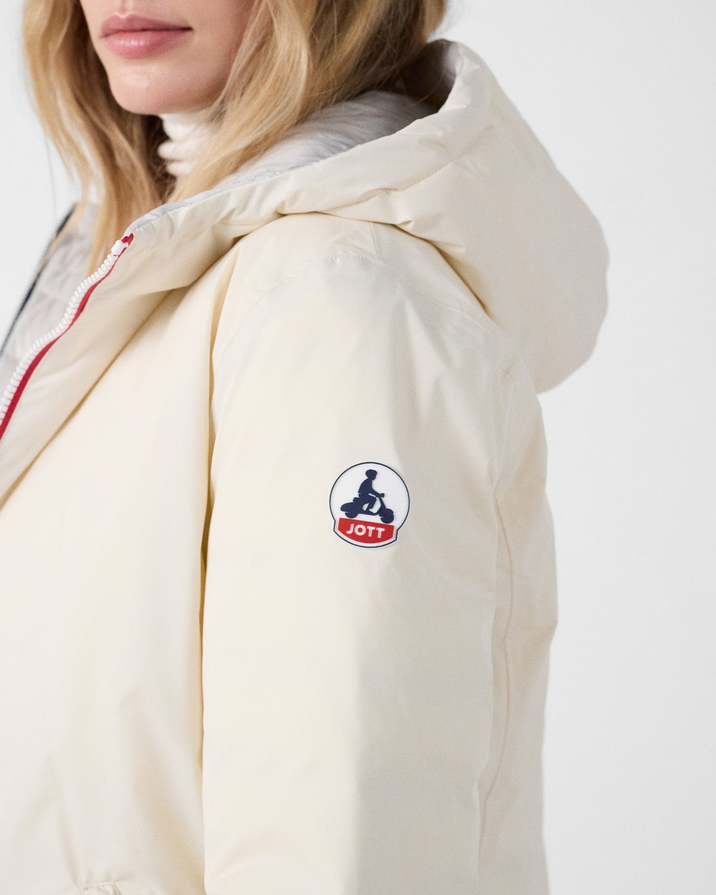 Doudoune longue réversible Naturel/gris glace Verone