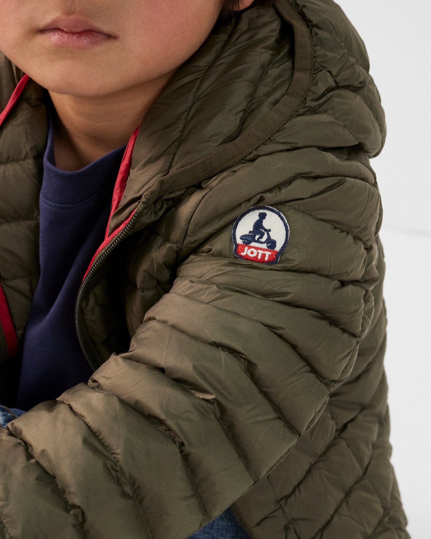 Doudoune légère à capuche enfant Army Hugo