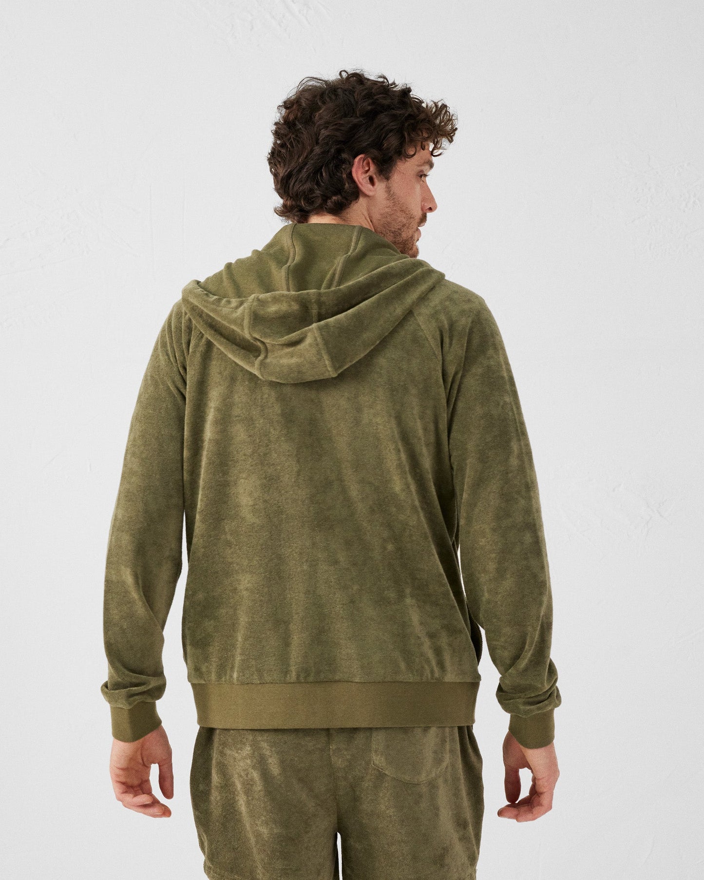 Veste zippée éponge à capuche Army Mojave