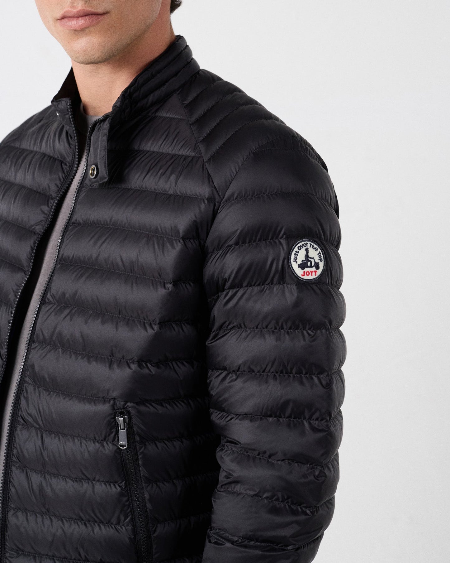 Doudoune col biker Noir Bastien