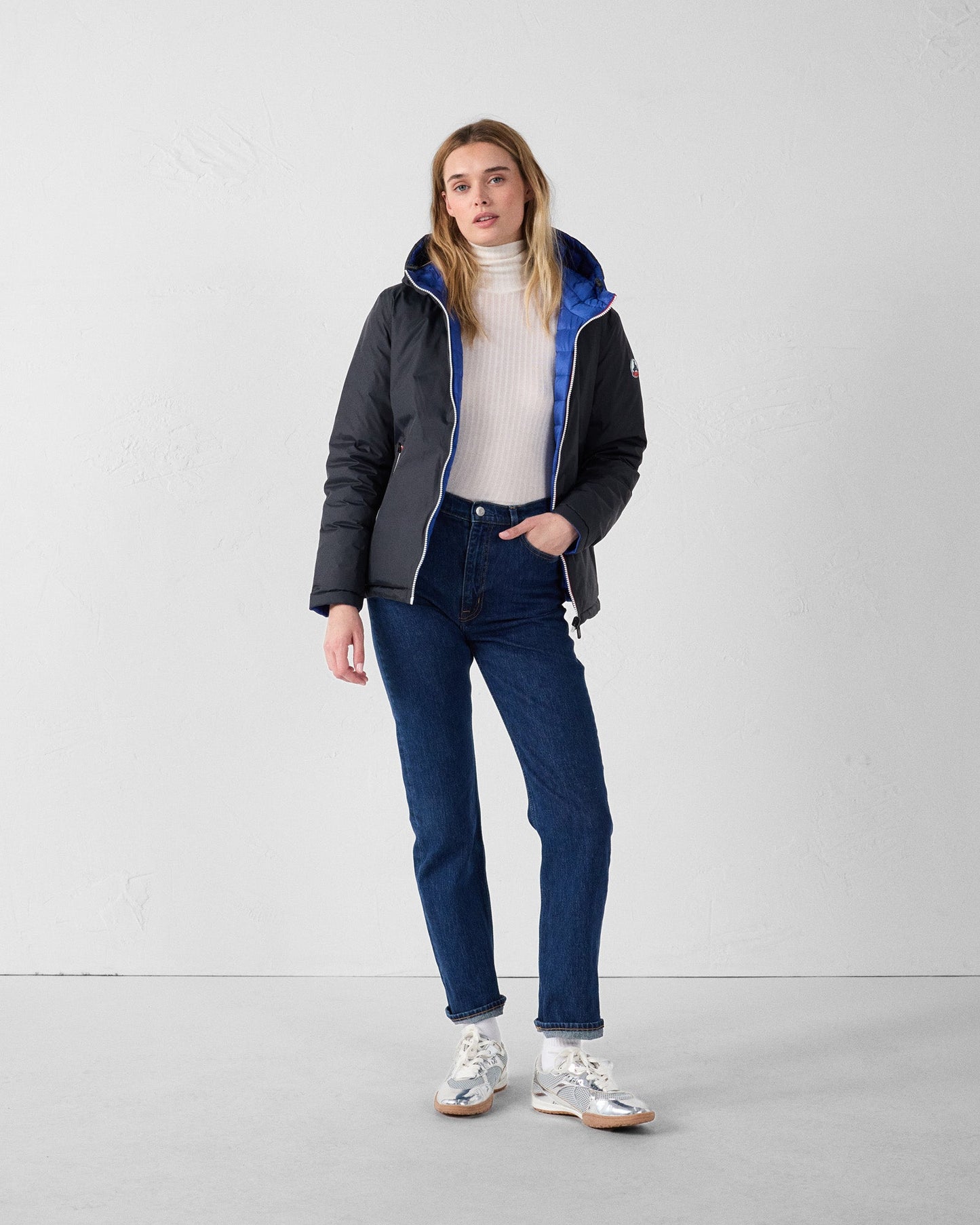 Doudoune réversible Noir/bleu cobalt Bergame