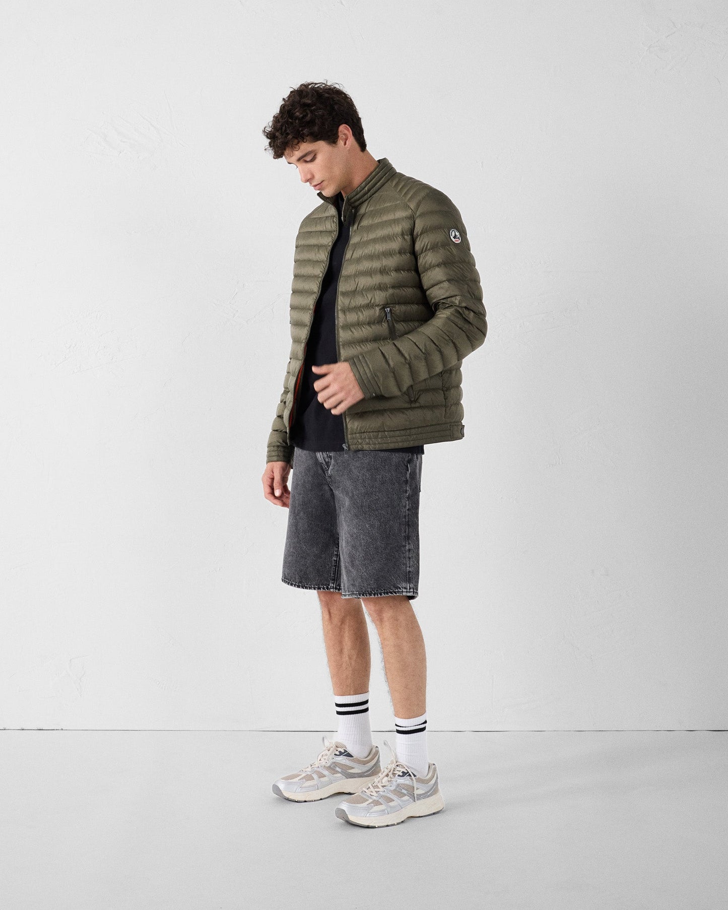 Doudoune col biker Army Bastien