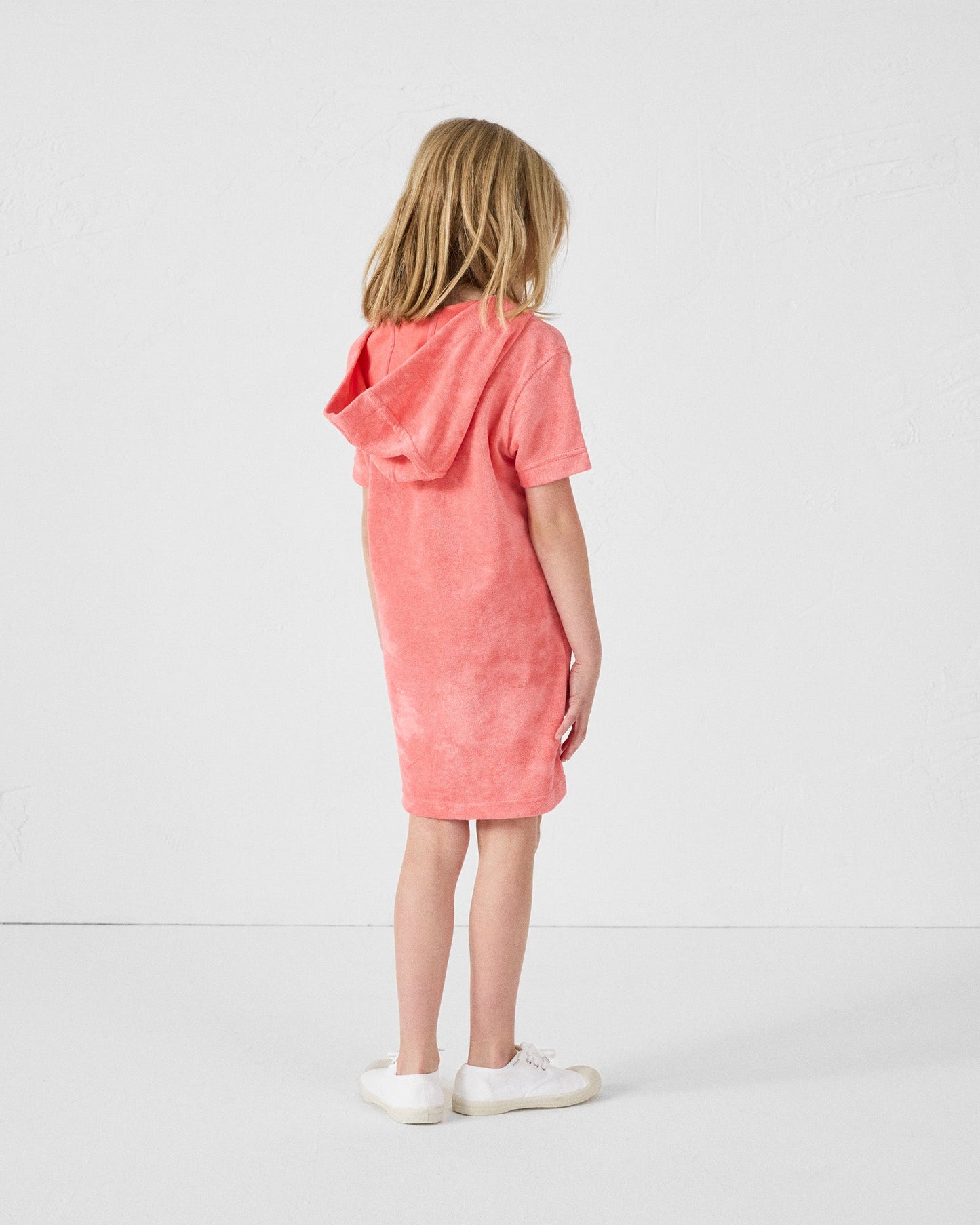 Robe éponge à capuche Corail enfant Flamingo