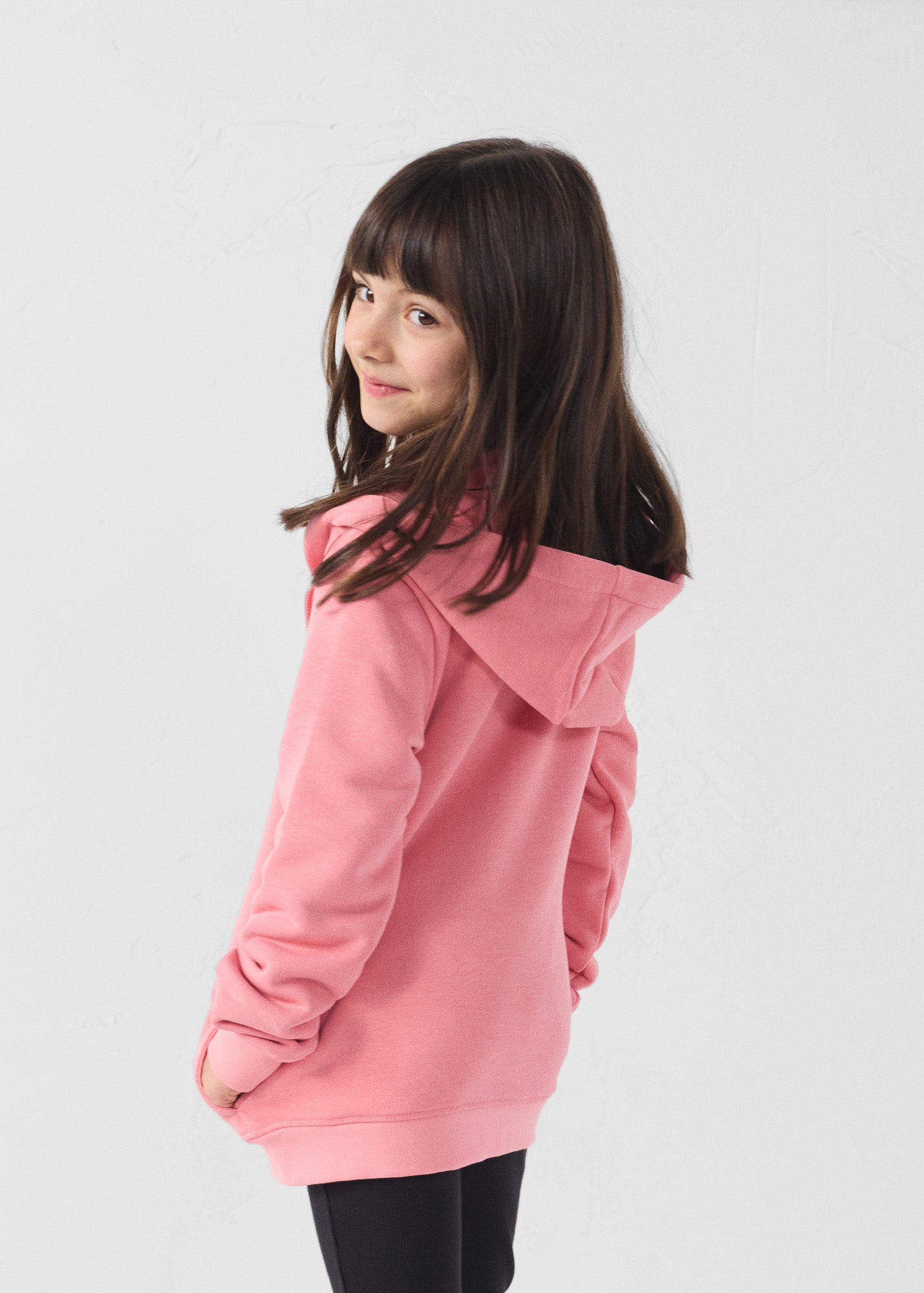 Veste enfant zippée à capuche Vibrant pink Arie