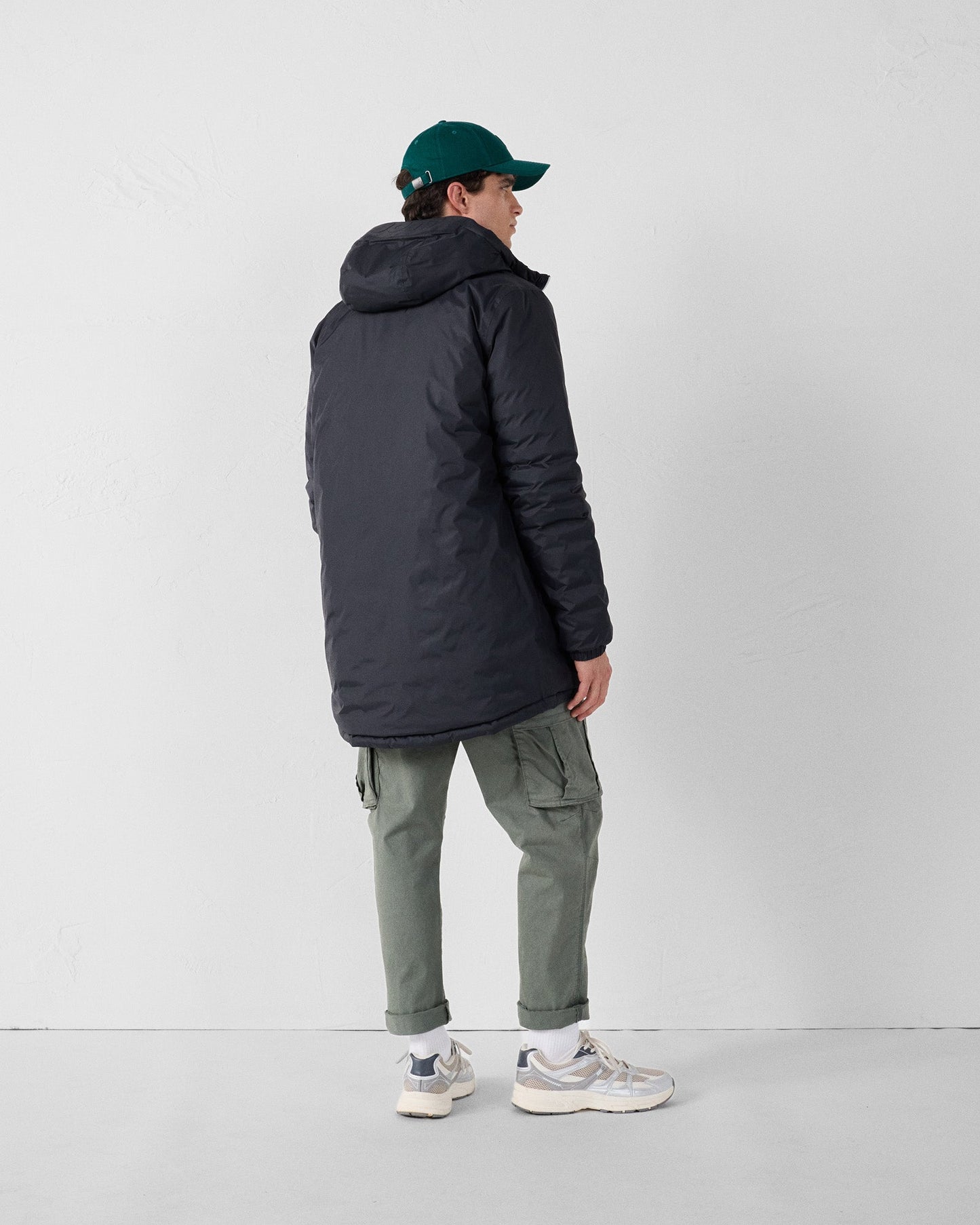 Doudoune longue réversible Noir/noir Assen