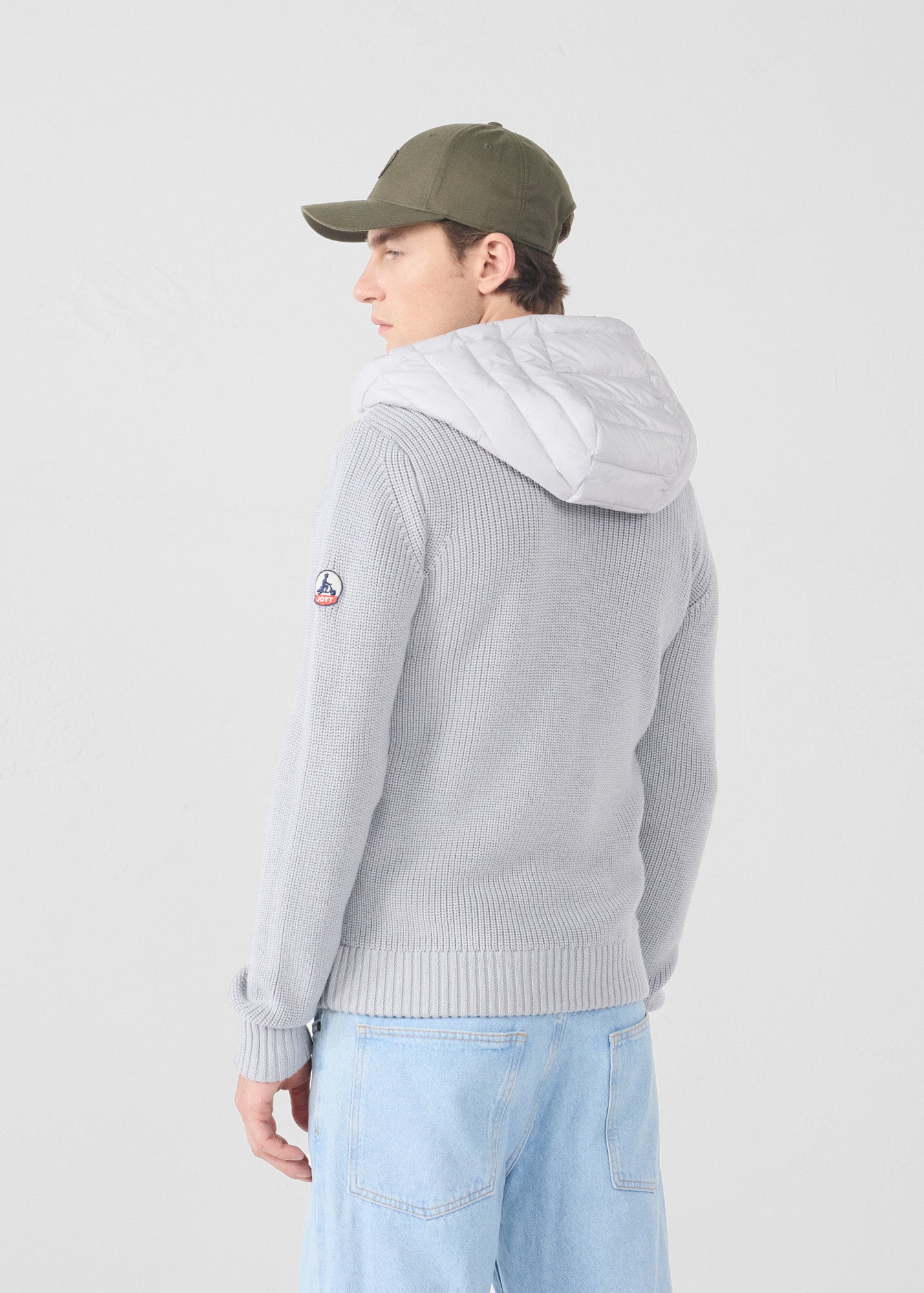 Doudoune bi-matière Gris glace Jumping