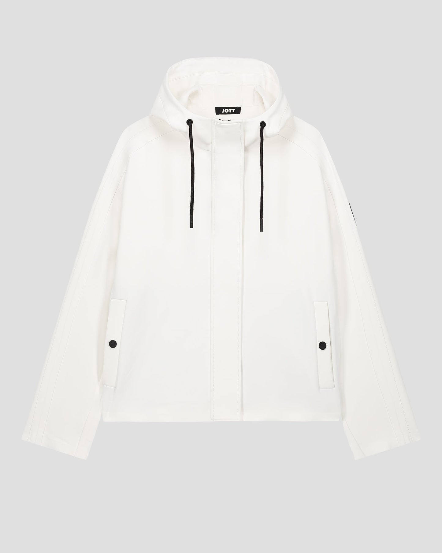 Veste courte bimatière 'oversize' Blanc Ellen