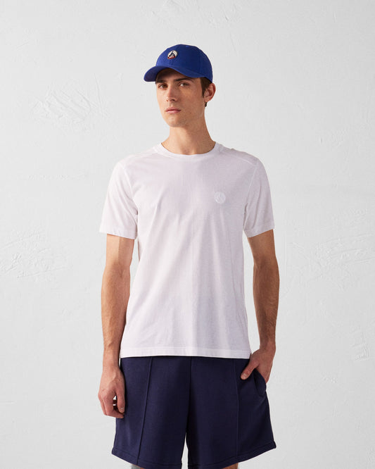 T-shirt col rond homme en coton Blanc Pedro