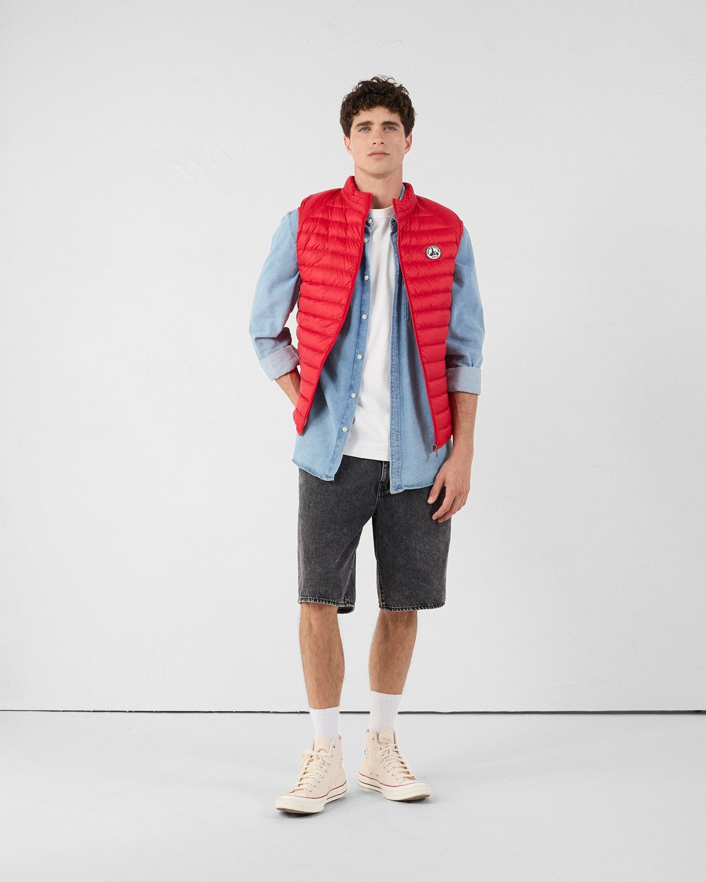 Doudoune sans manches Rouge carmin Tom